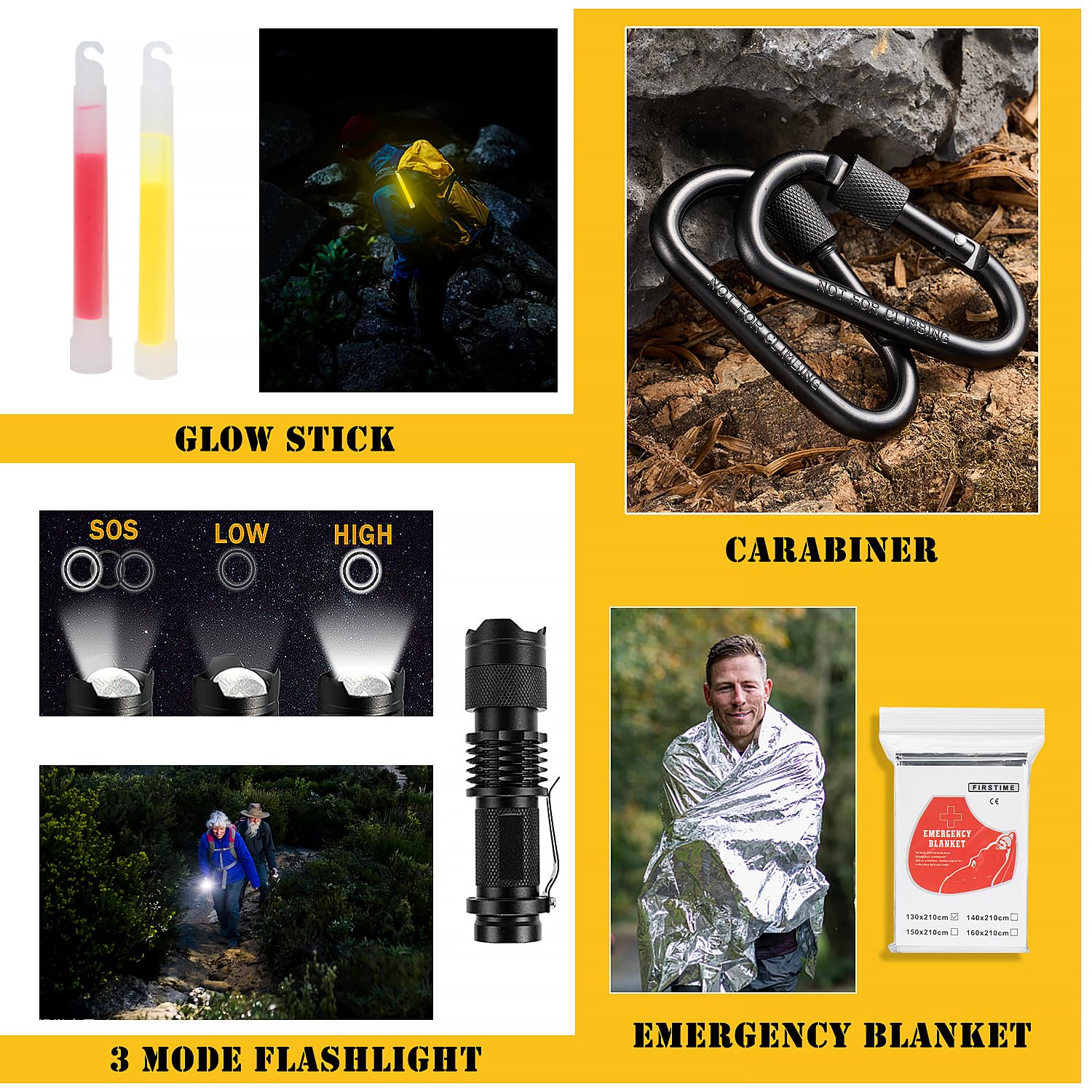 99PCS Professional Survival First Aid Kit - Large Hiking Backpack with Emergency Equipment for Outdoor Adventures, Camping & Hiking Gear - Perfect Gift for Men & Fathers