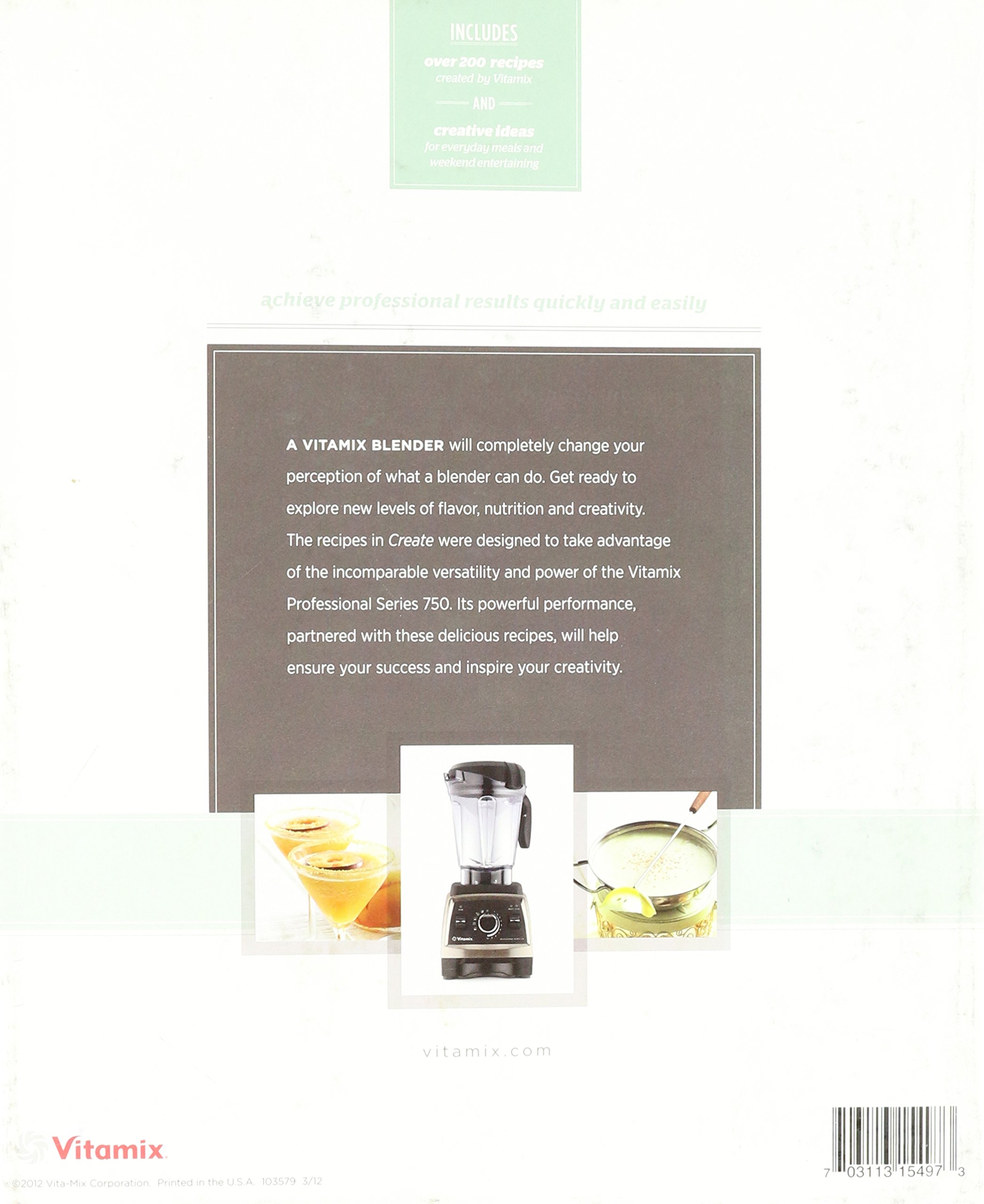 Vitamix Create Professional Series 750 Blender - High-Performance Kitchen Appliance for Smoothies, Soups & Nut Butters - Perfect for Home Chefs & Healthy Lifestyles