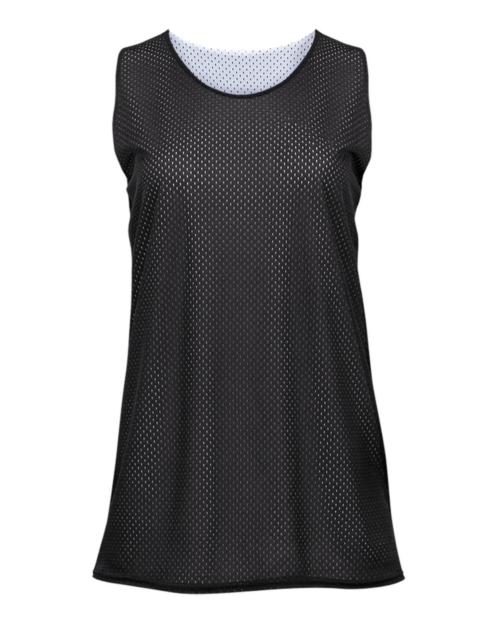 Badger Sport Black & White Reversible Mesh Tank Top for Women - Small Size - Breathable Jersey Uniform for Basketball, Volleyball & Team Sports