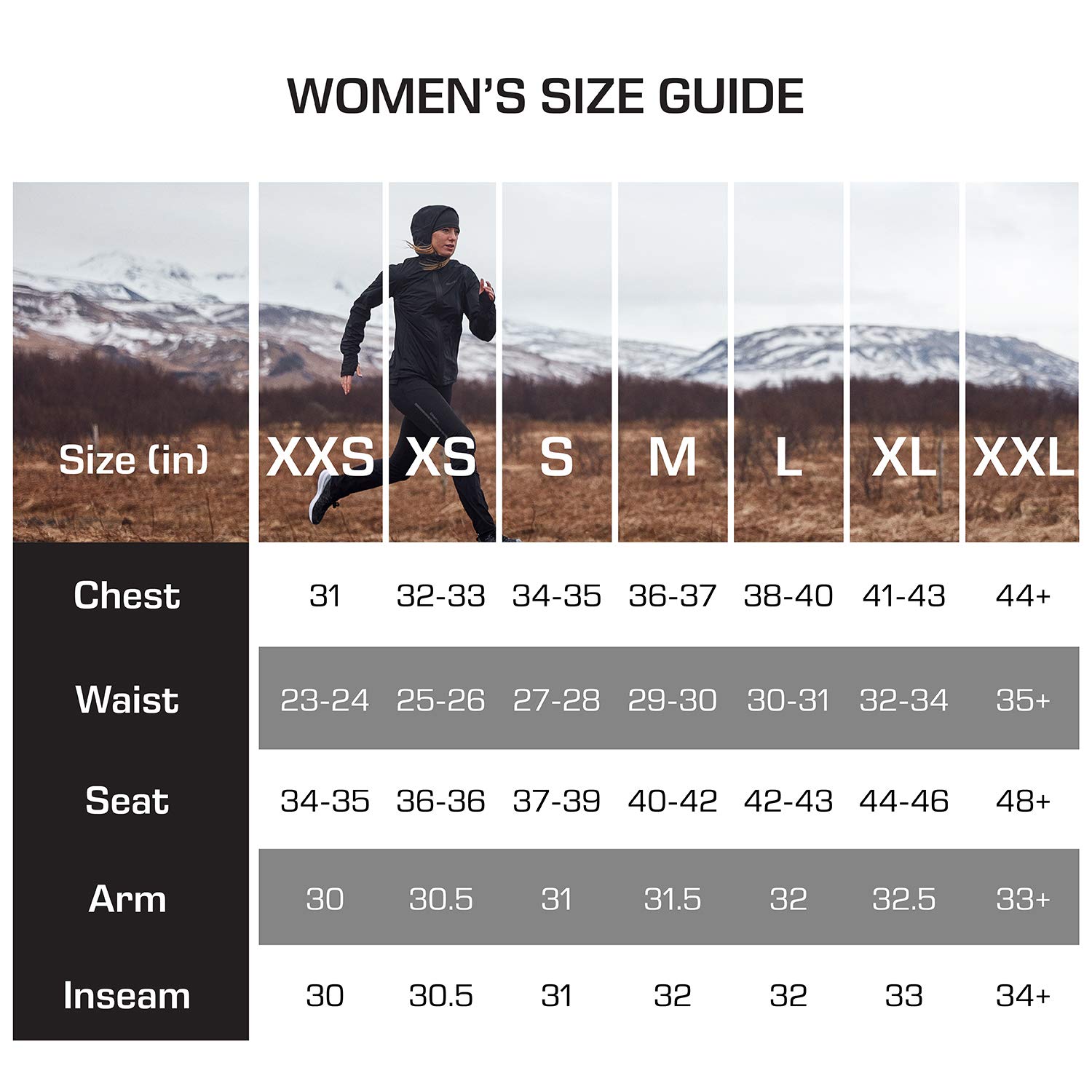 Women's Thermal Primaloft Nordic Tights for Cross Country Skiing - Winter Running & Outdoor Activities - Black