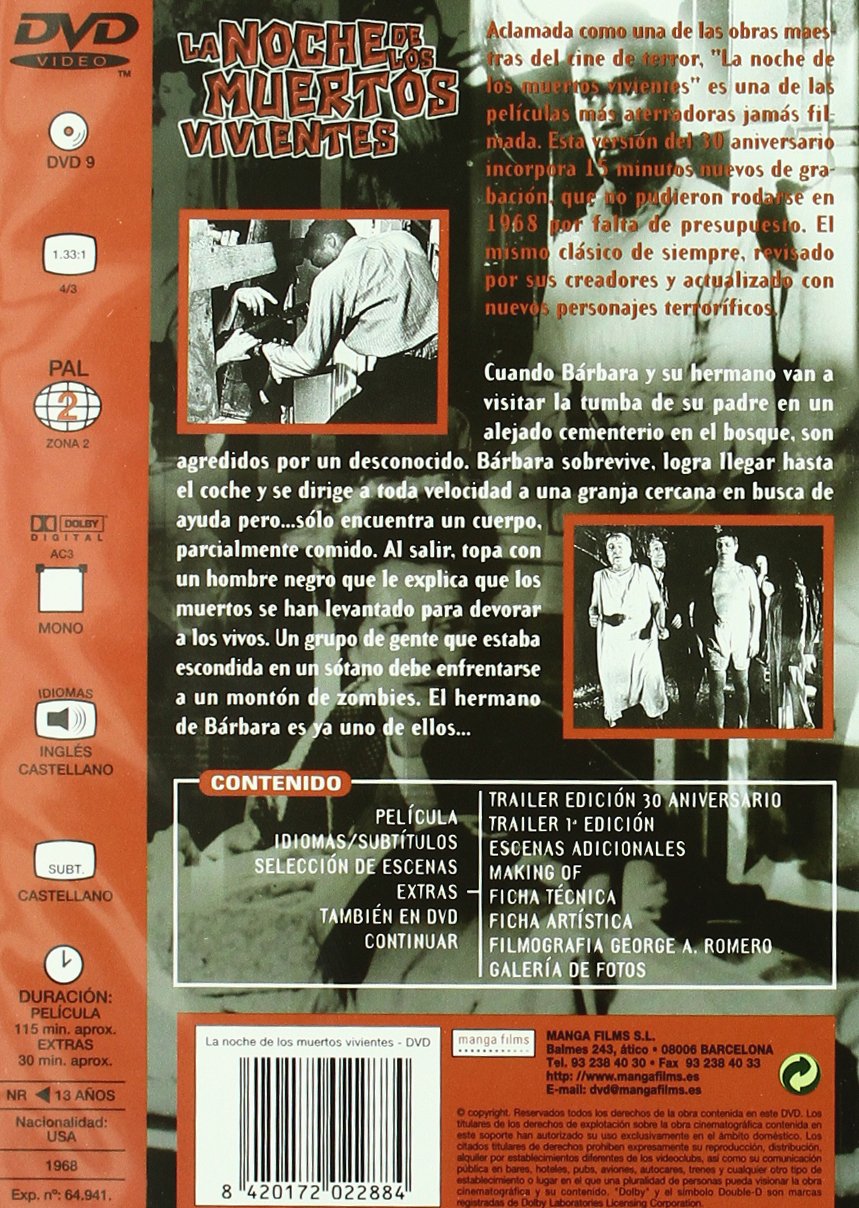 Night of the Living Dead DVD - Classic Zombie Horror Movie | Perfect for Halloween Movie Nights & Horror Film Collections