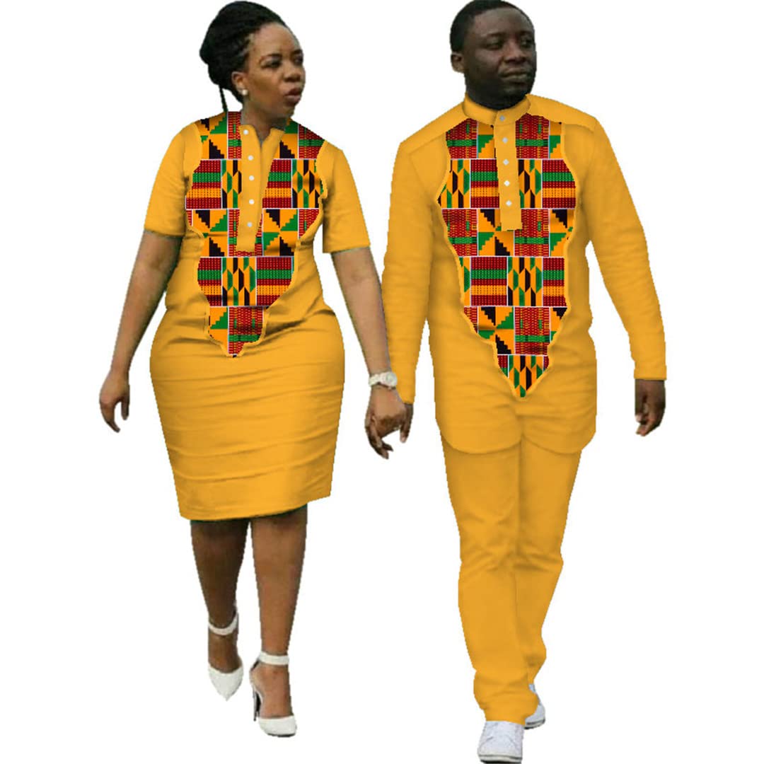 **African Dashiki Outfits for Women & Men - Traditional Print Top & Pants Set 24fs1403 XXL - Perfect for Cultural Events, Weddings & Festivals**