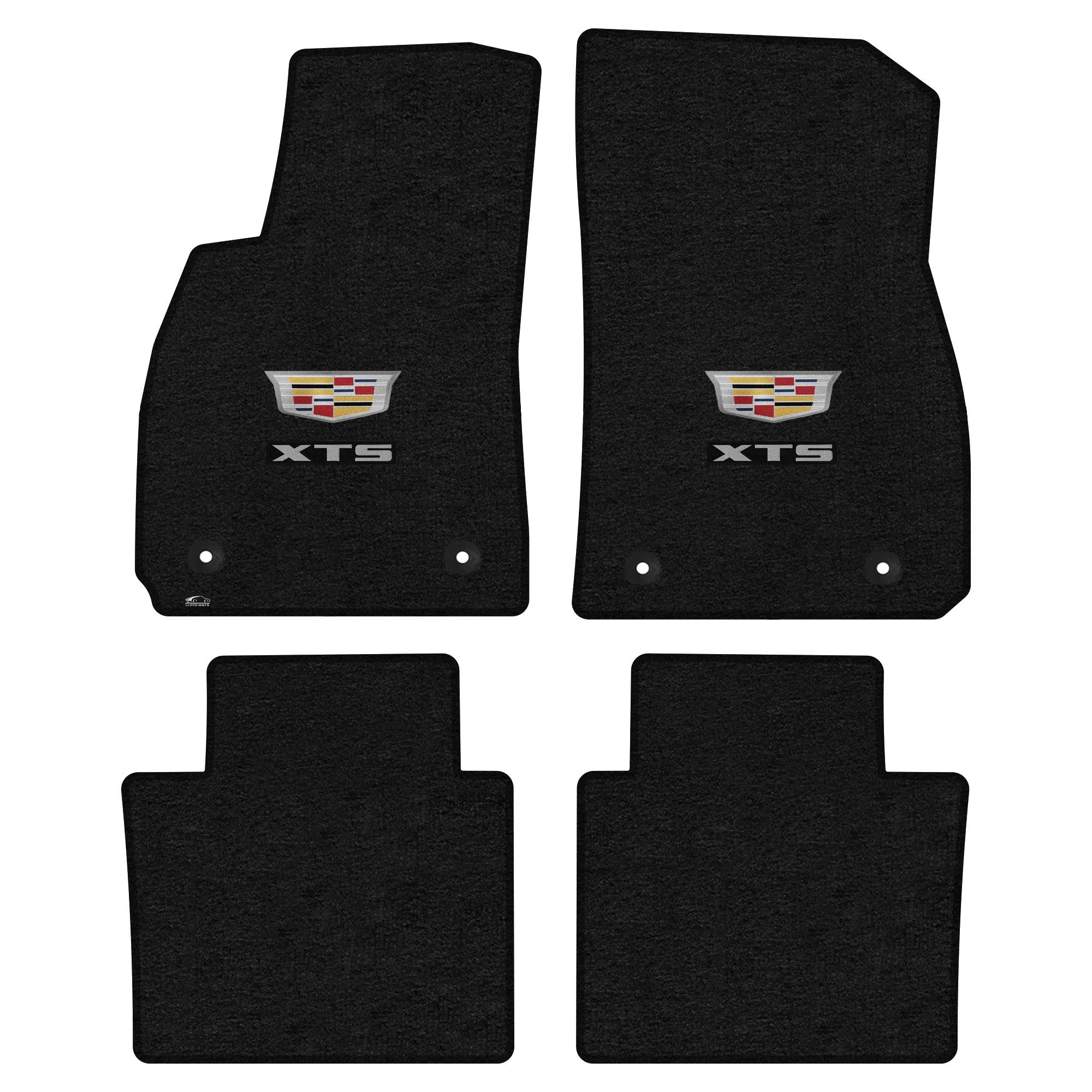 Premium Custom-Fit Carpeted Floor Mats for Cadillac XTS 2016 - Luxury Car Floor Liners with Centered Large Emblem (Charcoal, 4-Piece Set) - Perfect for All-Weather Protection & Enhanced Interior Style