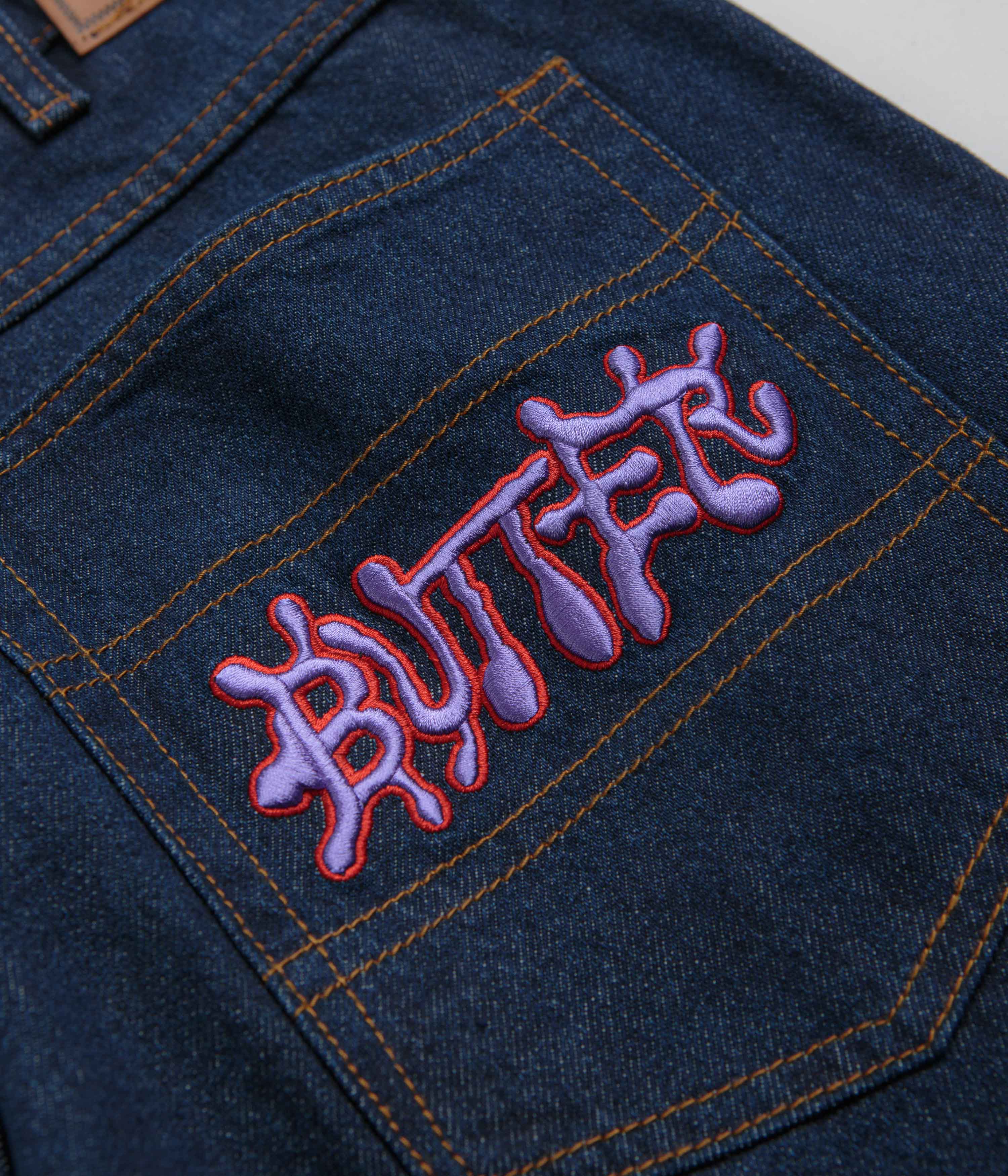 Butter Goods Ink Jeans - Raw Indigo Denim Pants for Men | High-Quality Slim Fit Jeans | Perfect for Casual Wear and Street Style