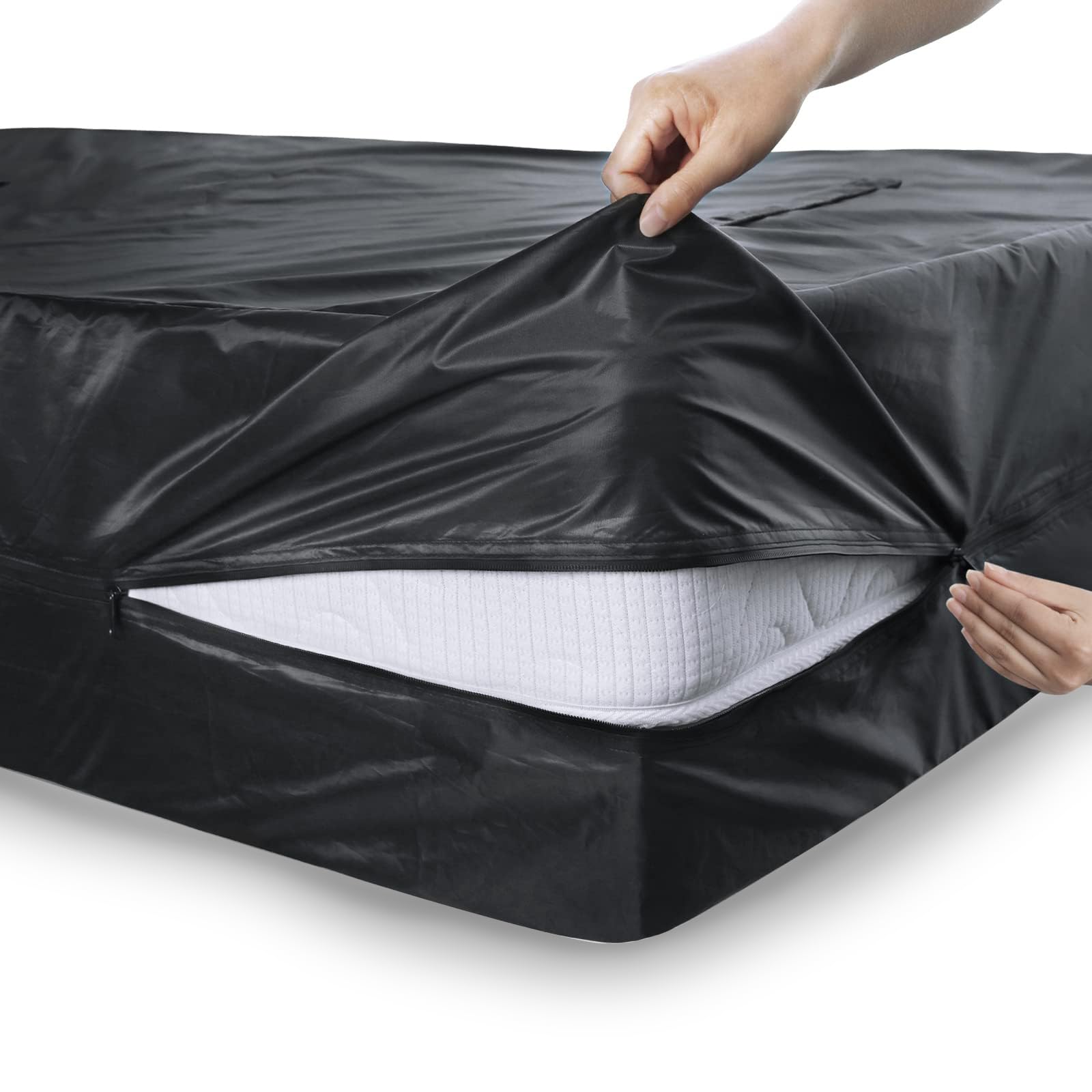 Heavy Duty Twin XL Mattress Bag - Waterproof Cover with Handles for Moving & Storage, Black - Perfect for Home Relocation & Long-Term Storage