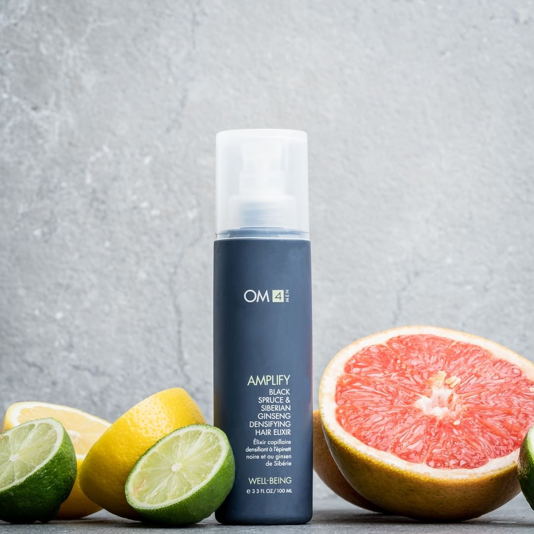 Organic OM4 Amplify Hair Growth Serum for Men - Black Spruce & Siberian Ginseng Extract - Thickening & Densifying Elixir to Reduce Hair Loss & Stimulate Follicles - Perfect for Thinning Hair & Receding Hairline Care