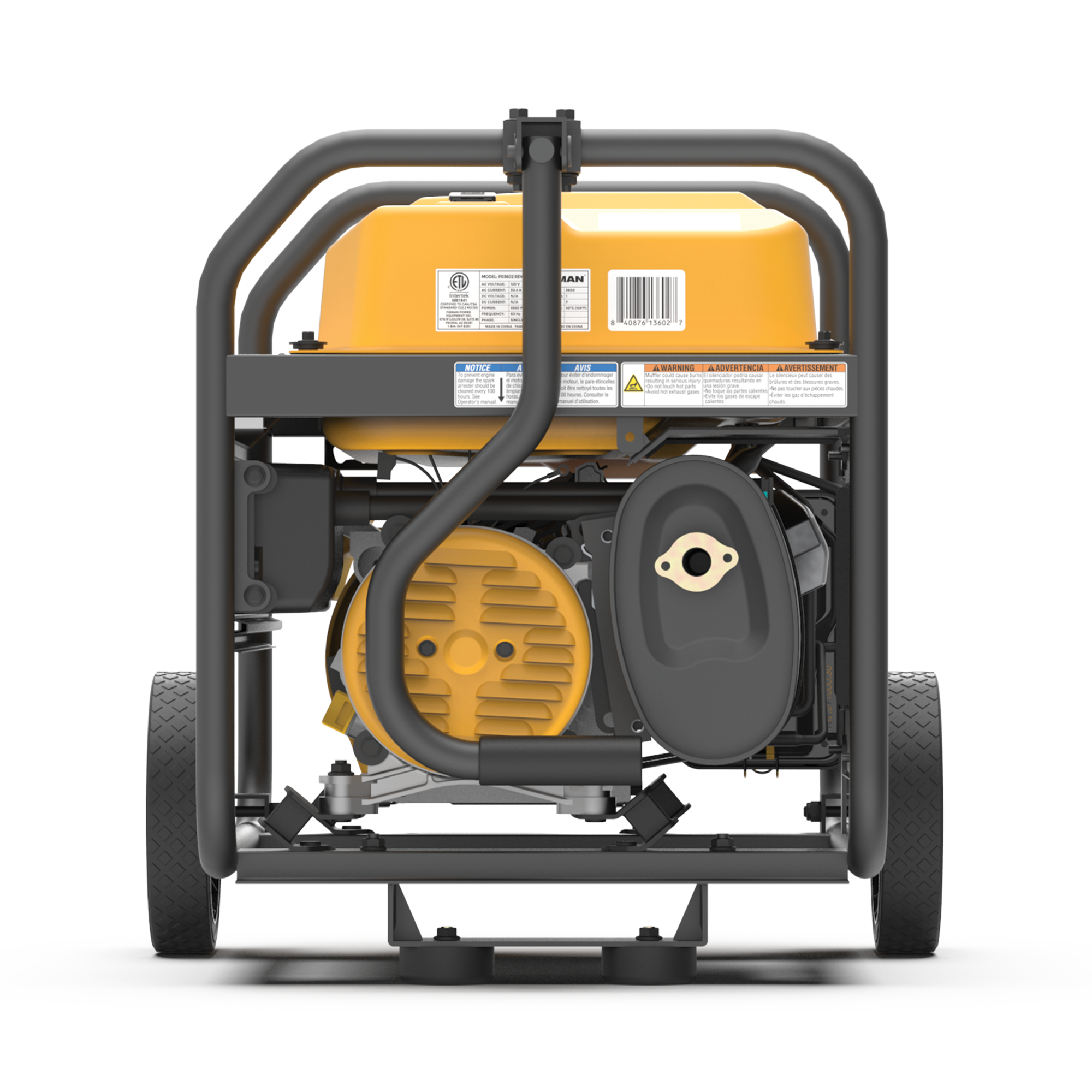 4550W Portable Gas Generator with Recoil Start - 120V Power Supply for Camping, Emergencies & Outdoor Activities