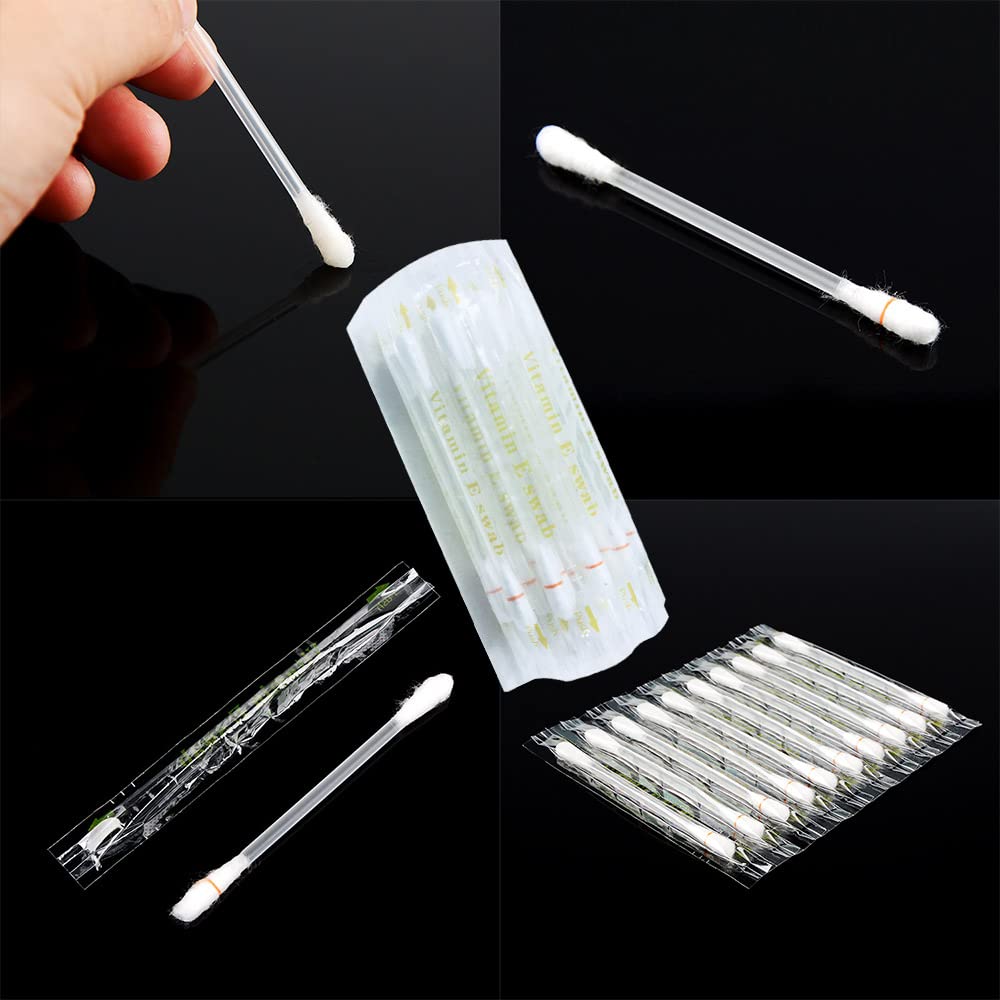 100pcs Teeth Whitening Kit with Vitamin E Oil - Disposable Tooth Bleaching Swabs for Whitening & Lip Moisturizing - Anti-Dryness Protection for Daily Oral Care & Bright Smile