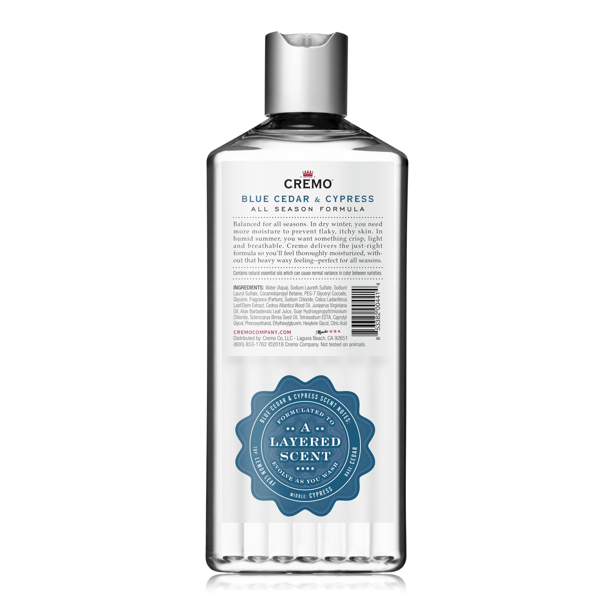 Premium Cremo Men's Body Wash Gift Set - 16oz Woodsy Blue Cedar & Cypress + Kentucky Bourbon Vetiver Oak Scented Shower Gel for Men | Luxury Bath & Grooming Essentials for Daily Use, Travel & Gifts