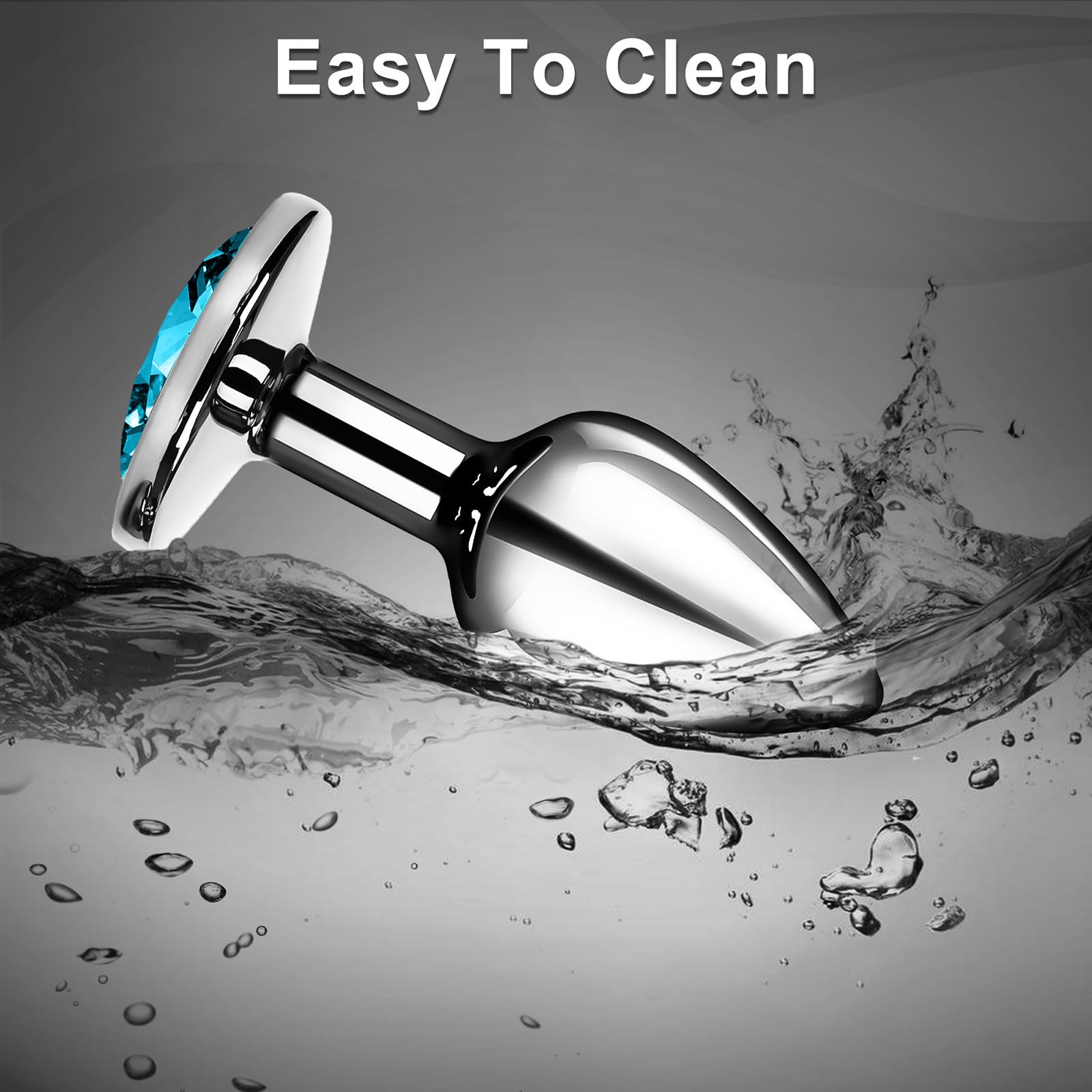 COWINOE 3-Piece Beginner Anal Plug Set - Silver Jeweled Butt Plugs for Anal Training & G-Spot Stimulation | Unisex Adult Sex Toy for Men, Women & Couples | Perfect for Beginners, Solo Play & Couples Intimacy