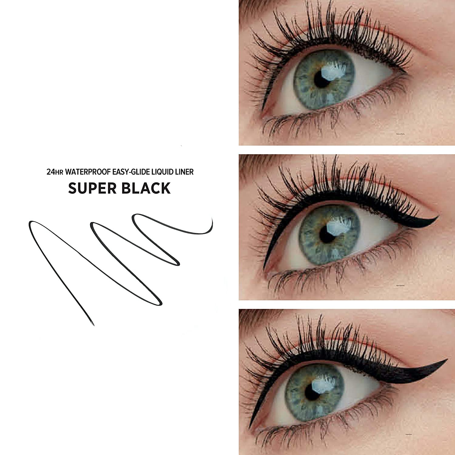 Black Eyebrow Pen with Fork Tip - Waterproof & Smudgeproof Microblading Eyebrow Pencil for Natural Defined Brows | Includes Eyebrow Brush & Eyeliner | Perfect for Daily Makeup, Salon Use & Special Occasions