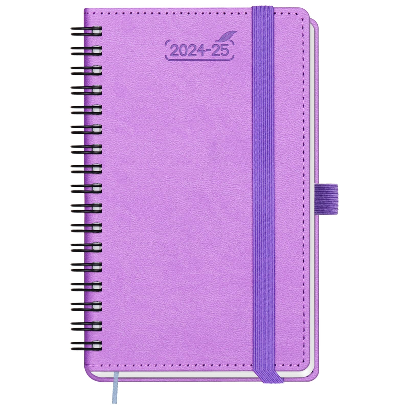 BEZEND 2024-2025 18-Month Academic Planner (July 2024 - December 2025) - Lavender Vegan Leather Cover, Spiral Bound Weekly & Monthly Calendar - Perfect for Students, Professionals & Organizing Schedules