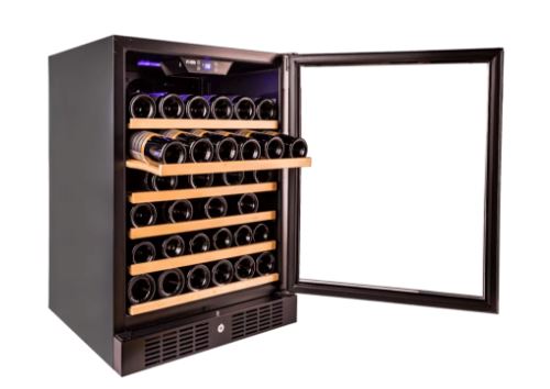 Chateau CW50THSNS 50 Bottle Wine Cooler Refrigerator - Dual Zone Temperature Control, Freestanding Design for Home, Bar, or Restaurant Use