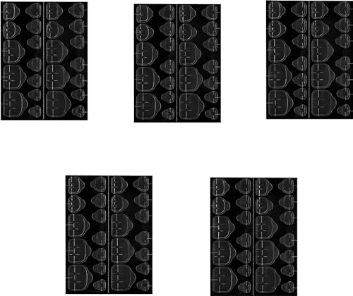 Glam Niyati 5 Sheets (120 Pics) Double-Sided Toe Nail Glue Stickers - Transparent Jelly Gel Tape Adhesive Tabs for Strong Hold | Perfect for Pedicures, Artificial Nails & Toe Nail Art