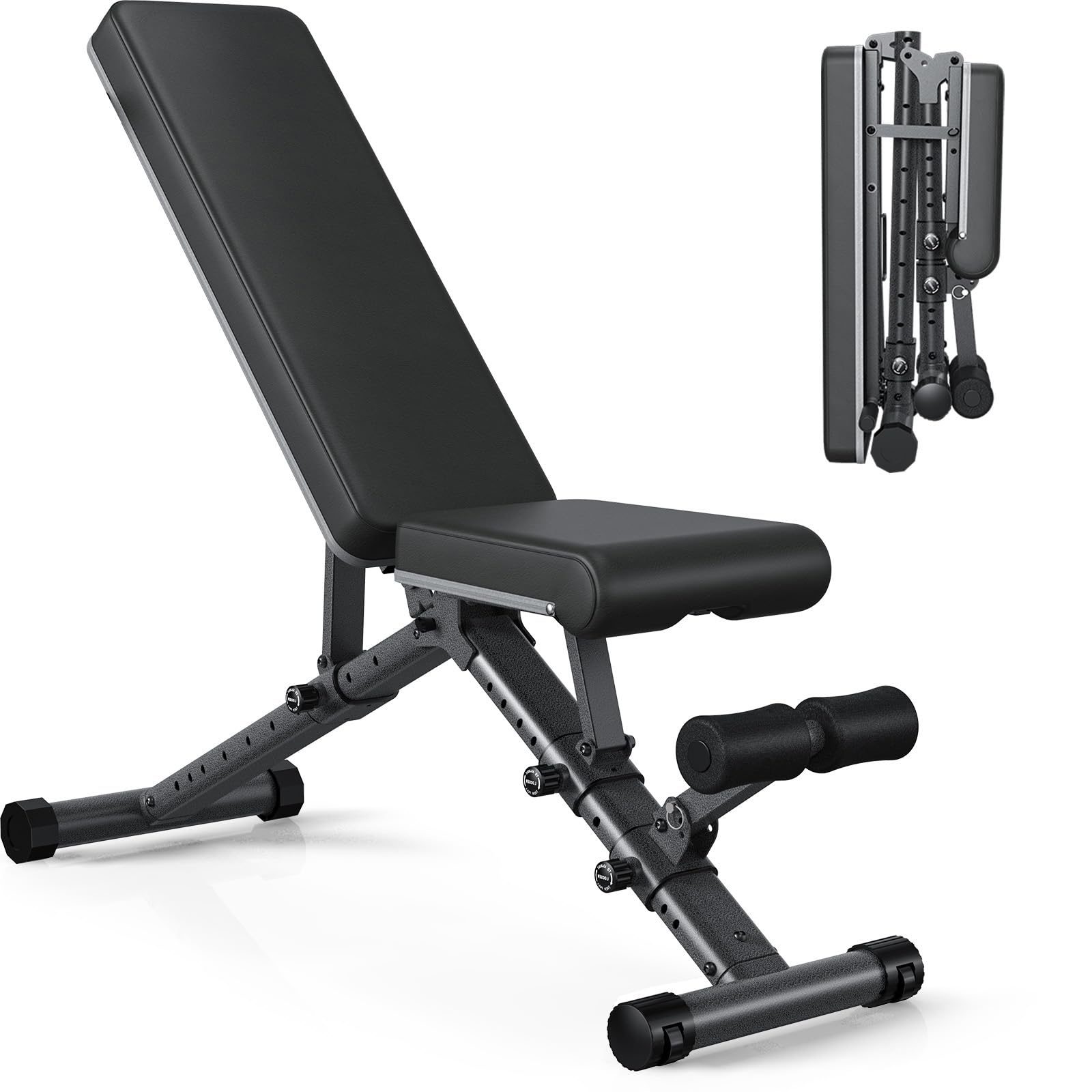 **Adjustable Weight Bench for Home Gym - Incline Decline Workout Bench with Fully Upright Backrest & Lumbar Support, 1000lbs Capacity - Perfect for Full Body Exercise, Strength Training & Home Fitness**    *(Use Case: Ideal for home workouts, strength training, bodybuilding, and versatile incline/decline exercises.)*