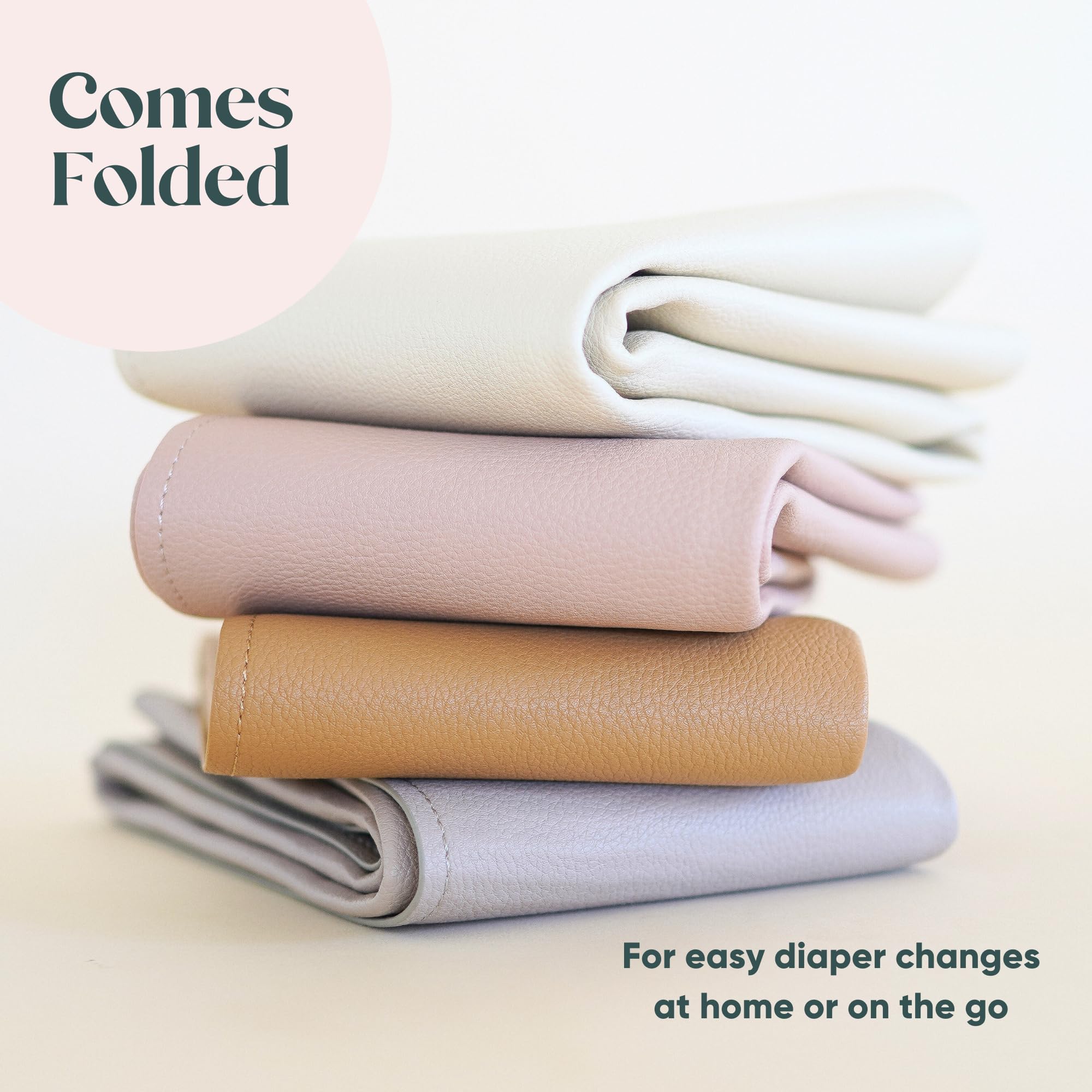 Organic Vegan Leather Baby Changing Mat - 16