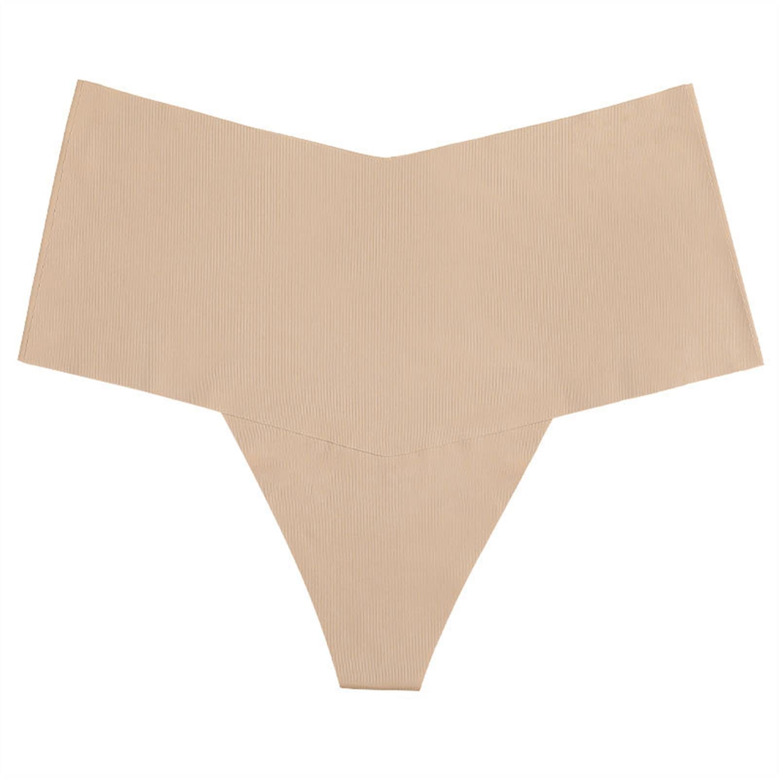 Women's Breathable Ice Silk Thong Panties - Mid Waist Comfortable Underwear, Large Size, Pack of 3 | Perfect for Everyday Wear, Yoga & Lounge