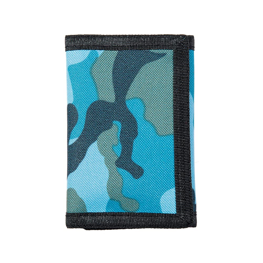 **Boys Girls Kids Wallets - Camo Trifold Wallet with Zipper Coin Pocket for Ages 4-14 | Durable Toddler & Youth Wallet for Birthday, Christmas Gifts | Perfect for School, Travel & Everyday Use - Blue Camo**