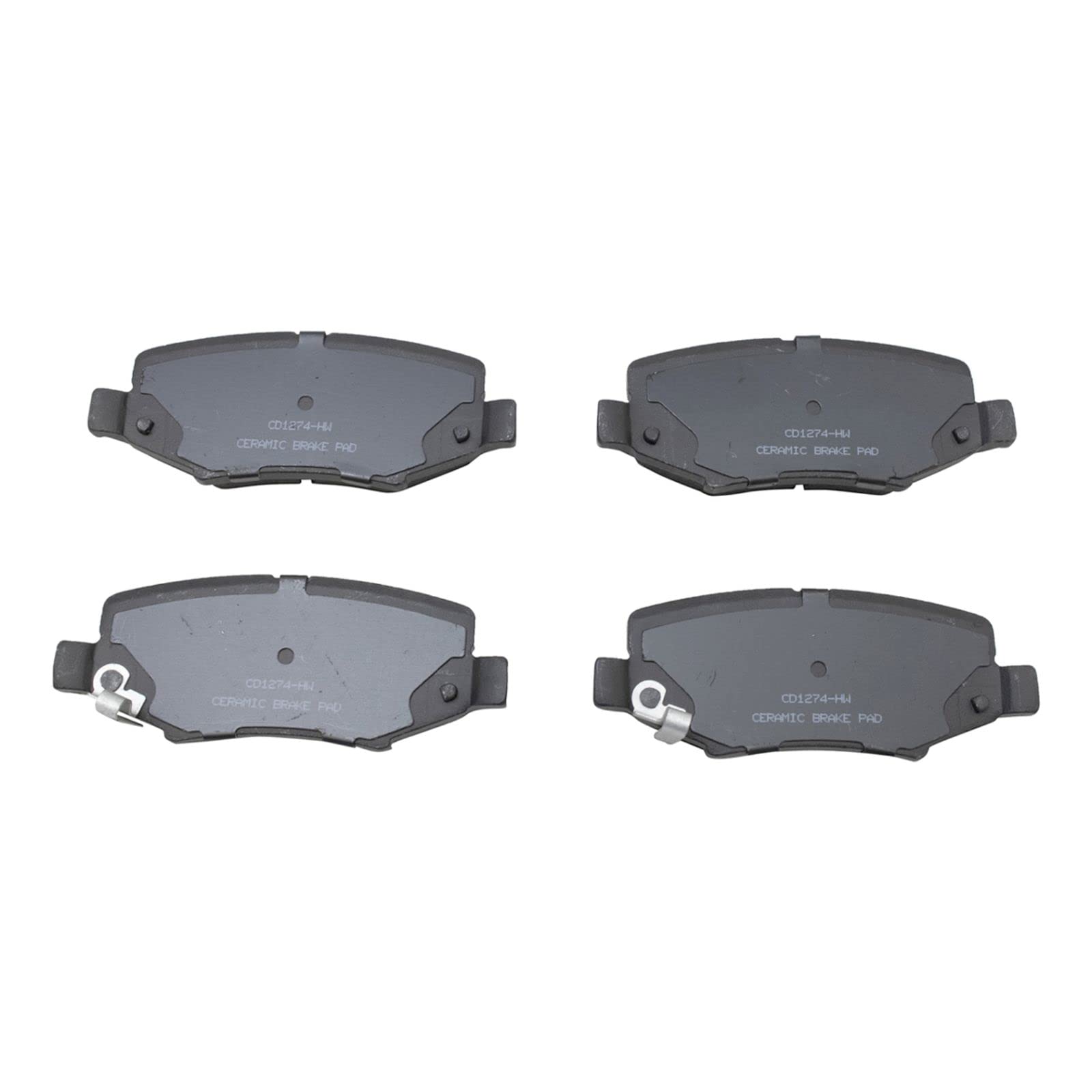 Ceramic Rear Brake Pads for 2007-2011 Dodge Nitro, 2008-2012 Jeep Liberty, 2007-2017 Wrangler & 2018 Wrangler JK - High Performance Braking for Off-Road & Daily Driving