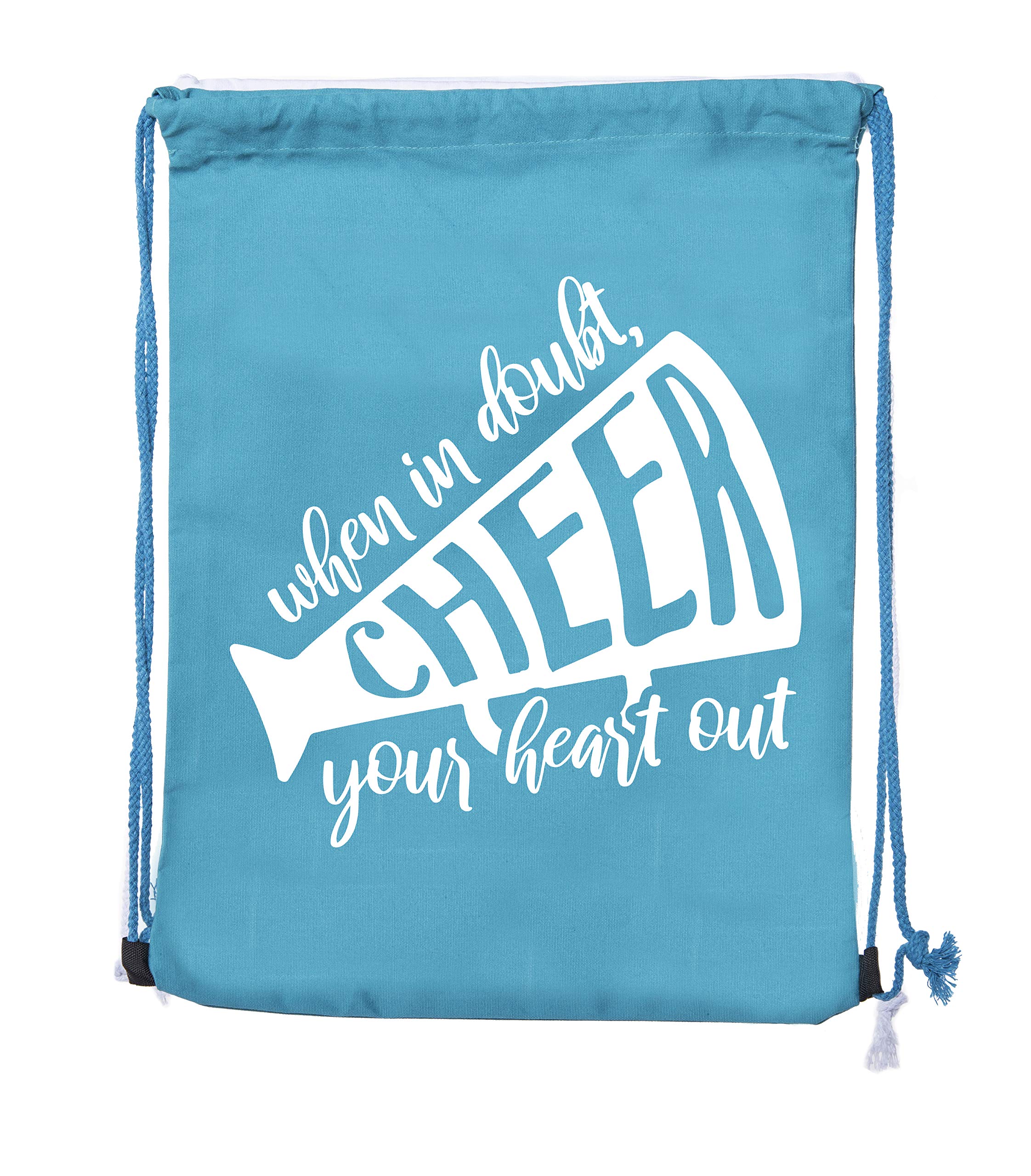 Cheerleading Backpacks for Girls - Cheer and Pom Drawstring Bags - Cheerleader Team Cinch Bags - Perfect for Sports Practice, School & Gym