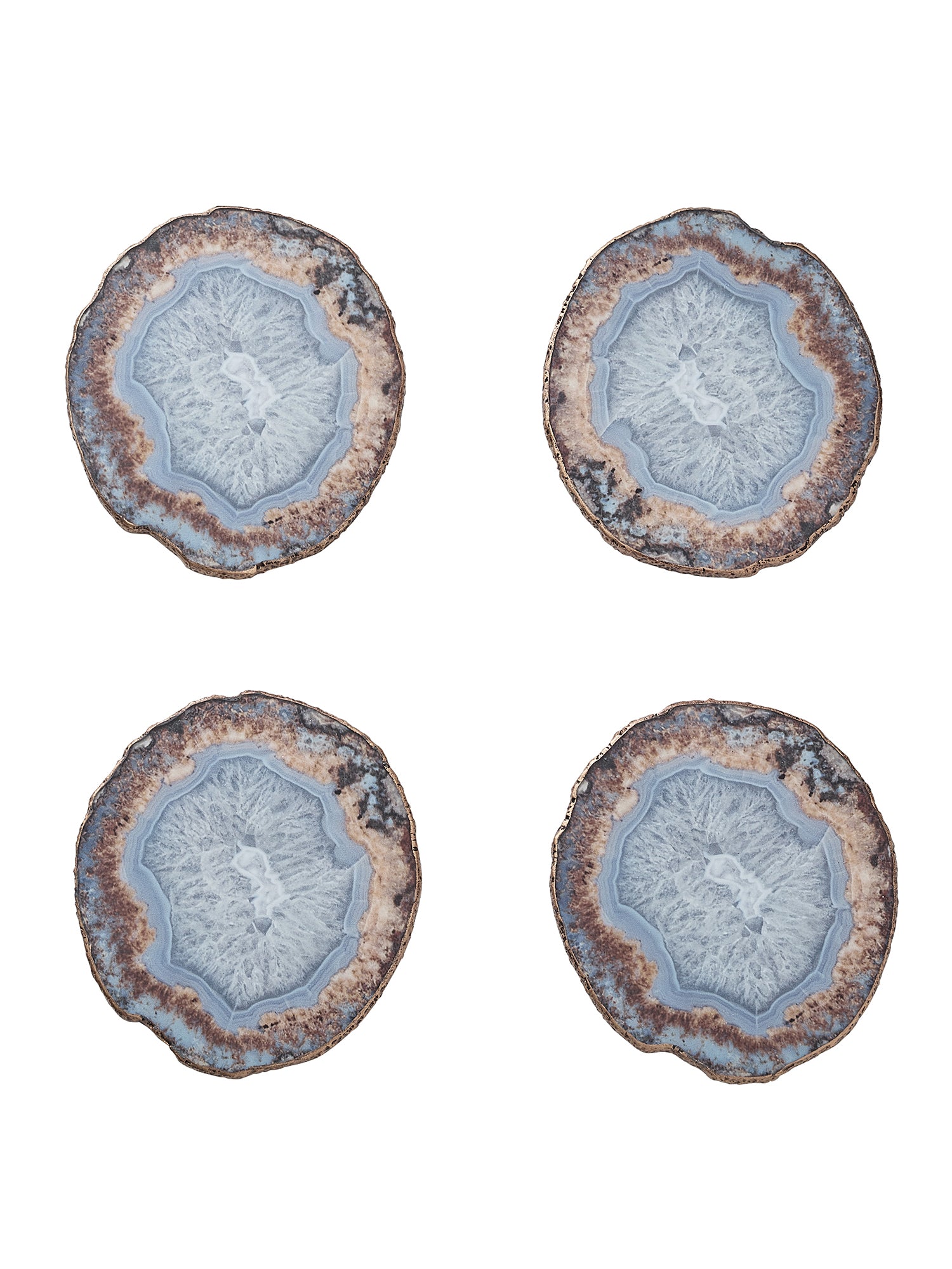 Strata Coasters Set of 4 - Premium Stone Drink Coasters for Home & Office - 918 0053 - Perfect for Coffee Tables, Bars, and Dining Tables