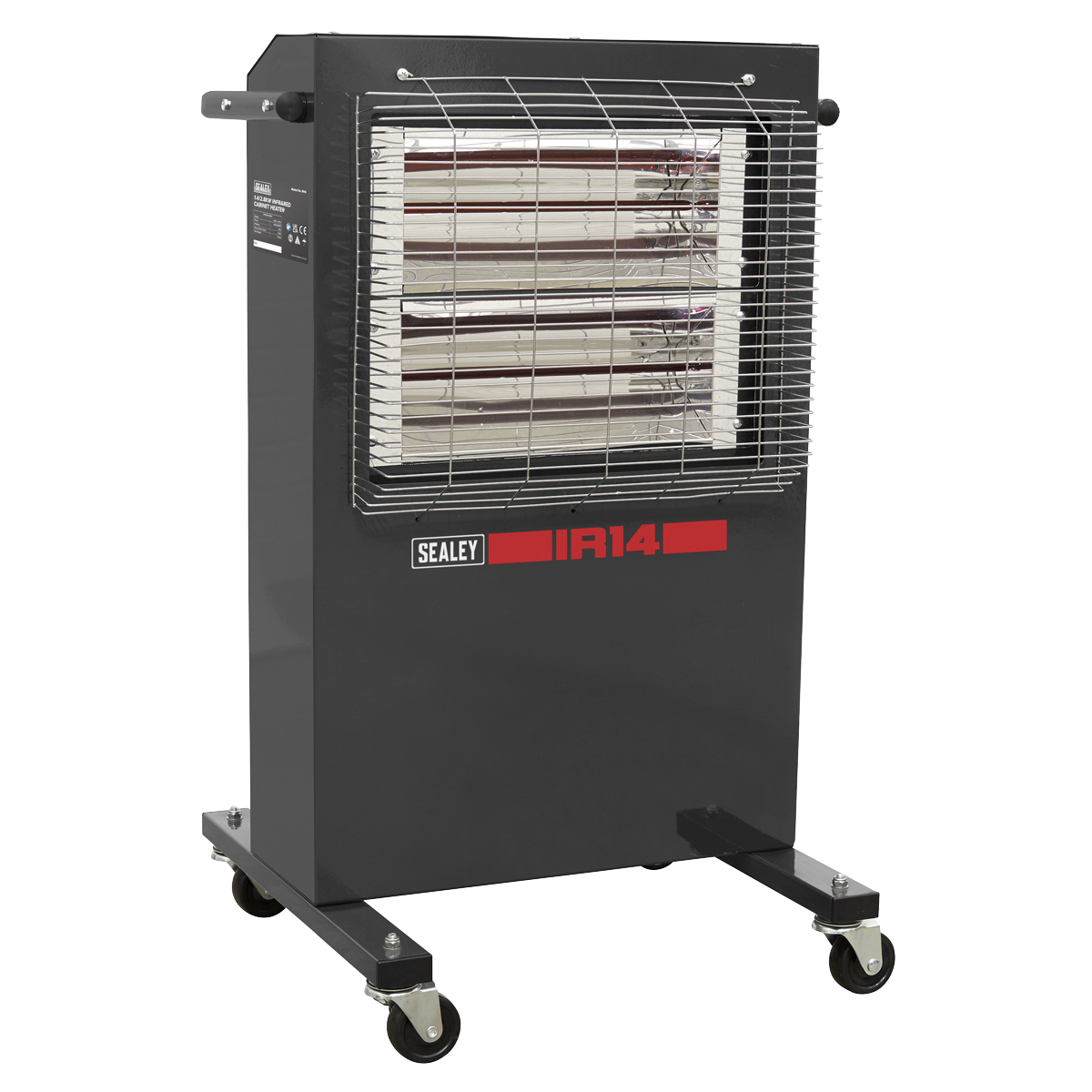 Sealey Infrared Cabinet Heater 1.4/2.8kW 230V - Portable Electric Space Heater for Garages, Workshops & Offices - Energy Efficient Indoor Heating Solution