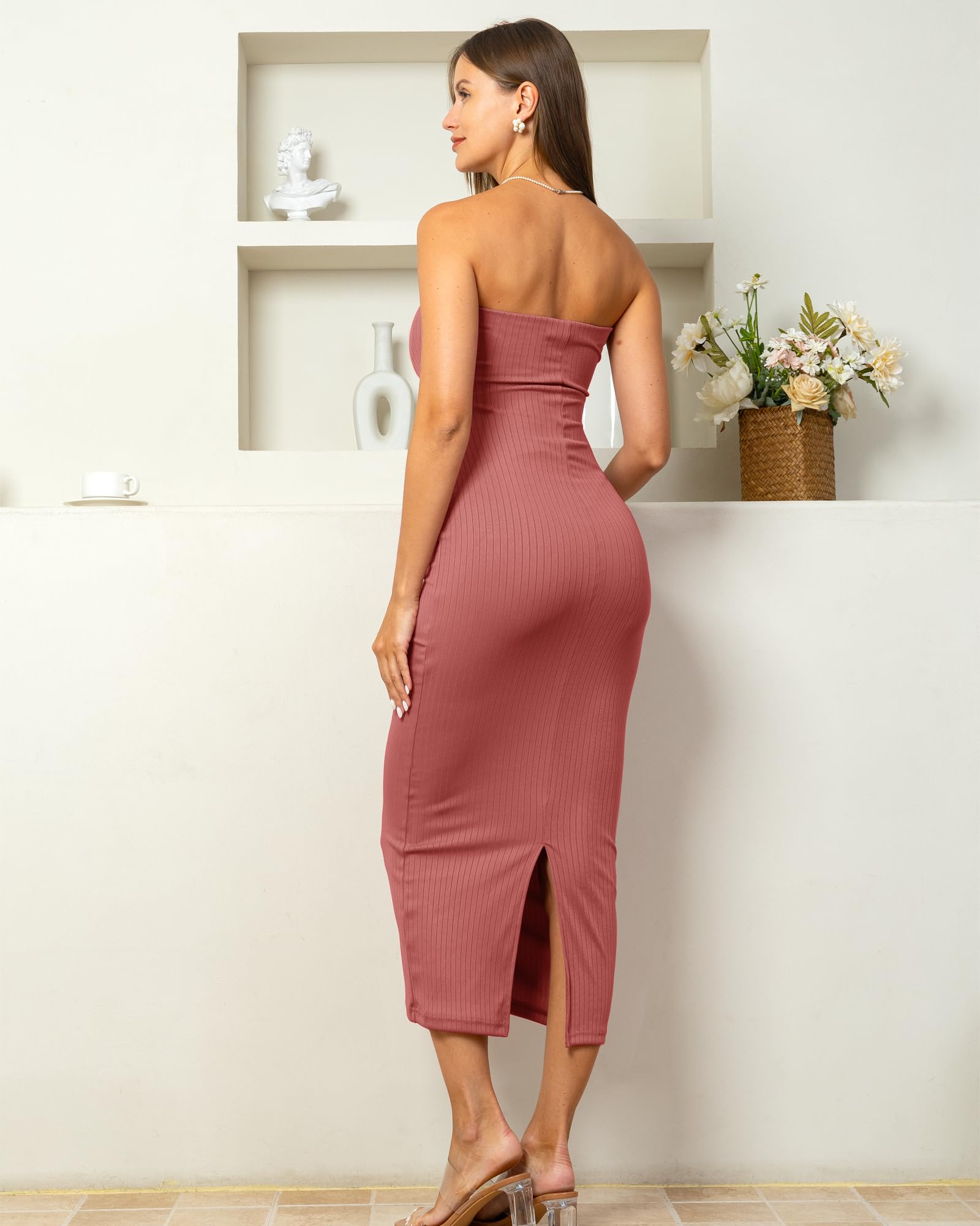 RNXRBB 2-Piece Maternity Dress Set - Nursing Cardigan & Tube Dress for Baby Shower, Wedding Guest, Summer Pregnancy Outfits | Gender Reveal Photoshoot & Maternity Photos | Comfortable Long Dress for Expecting Moms