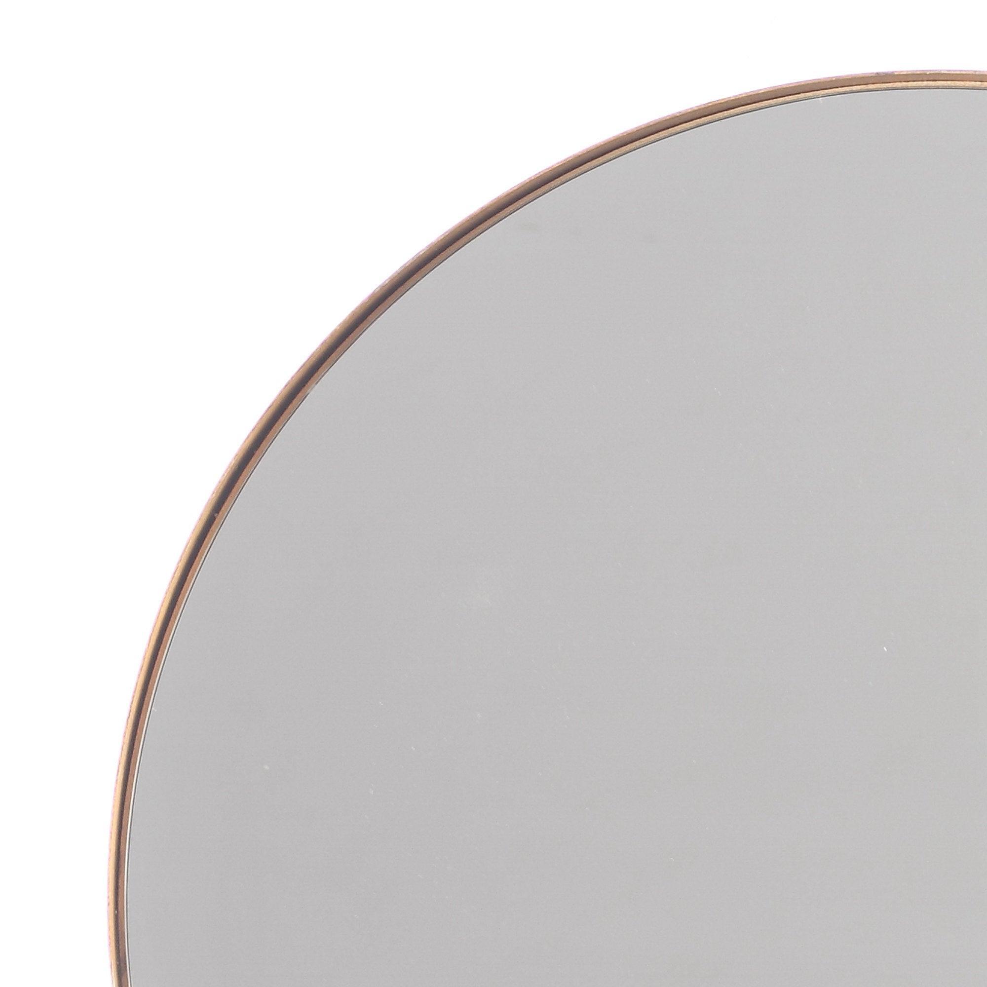 Golden Modern Round Framed Wall Mirror - 24 Inch Decorative Mirror for Living Room, Bedroom, Entryway - Perfect for Home Decor & Vanity Makeup Area