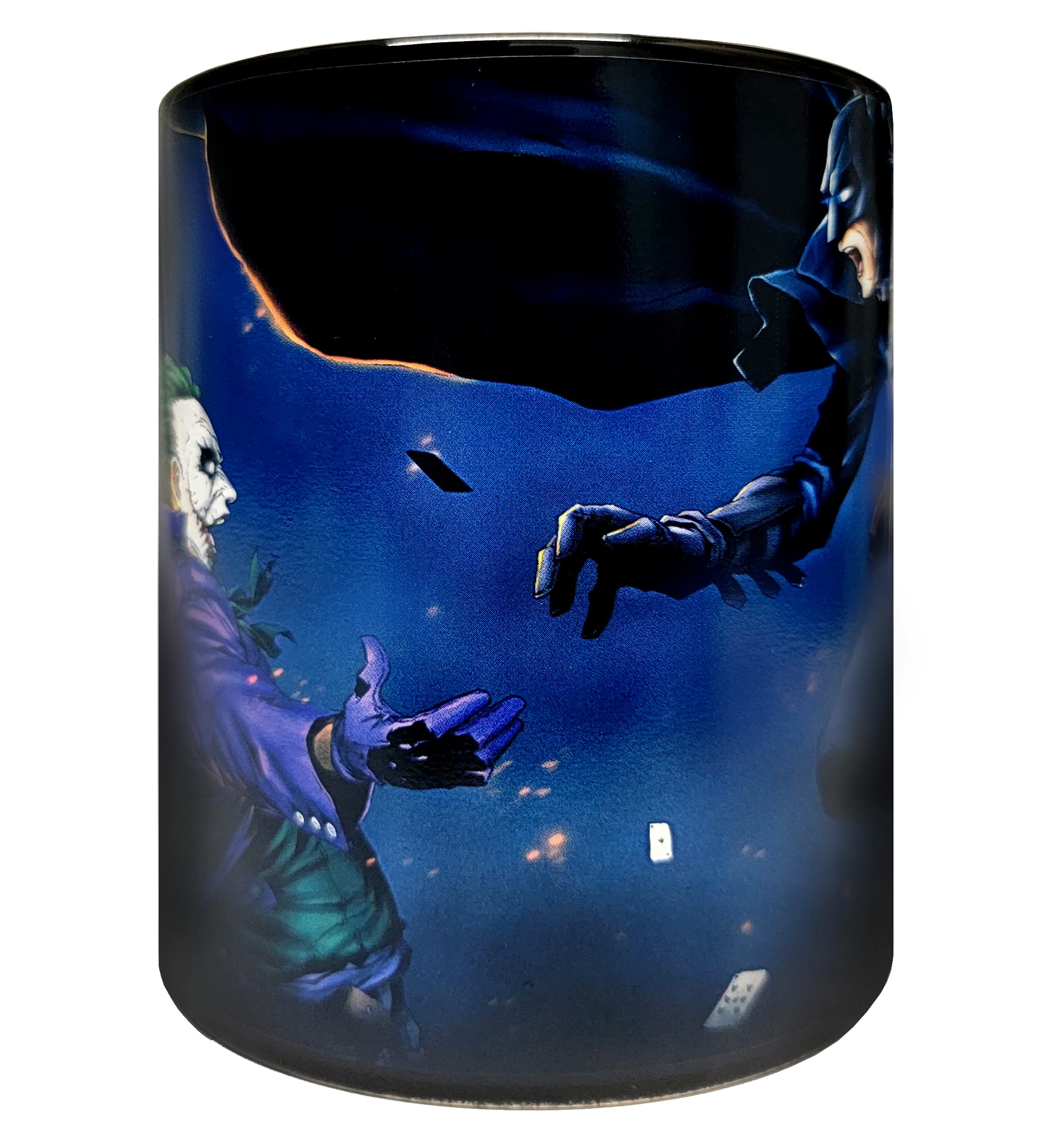 Batman vs Joker 11oz Ceramic Black Coffee Mug - DC Comics Superhero Gift with Full Wrap Around Artwork - Perfect for Superhero Fans, Office Use, and Collectors - Comes in Protective Foam Gift Box