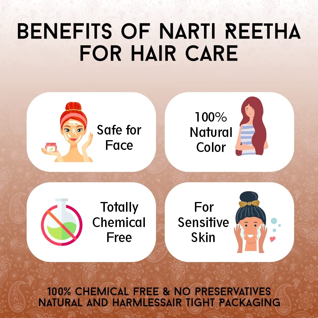 Organic Reetha Powder for Hair Growth & Care - 500g | Natural Soapnut Powder for Smooth & Shiny Hair | Promotes Hair Strength & Scalp Health | Ideal for DIY Hair Wash, Shampoo & Scalp Treatment at Home