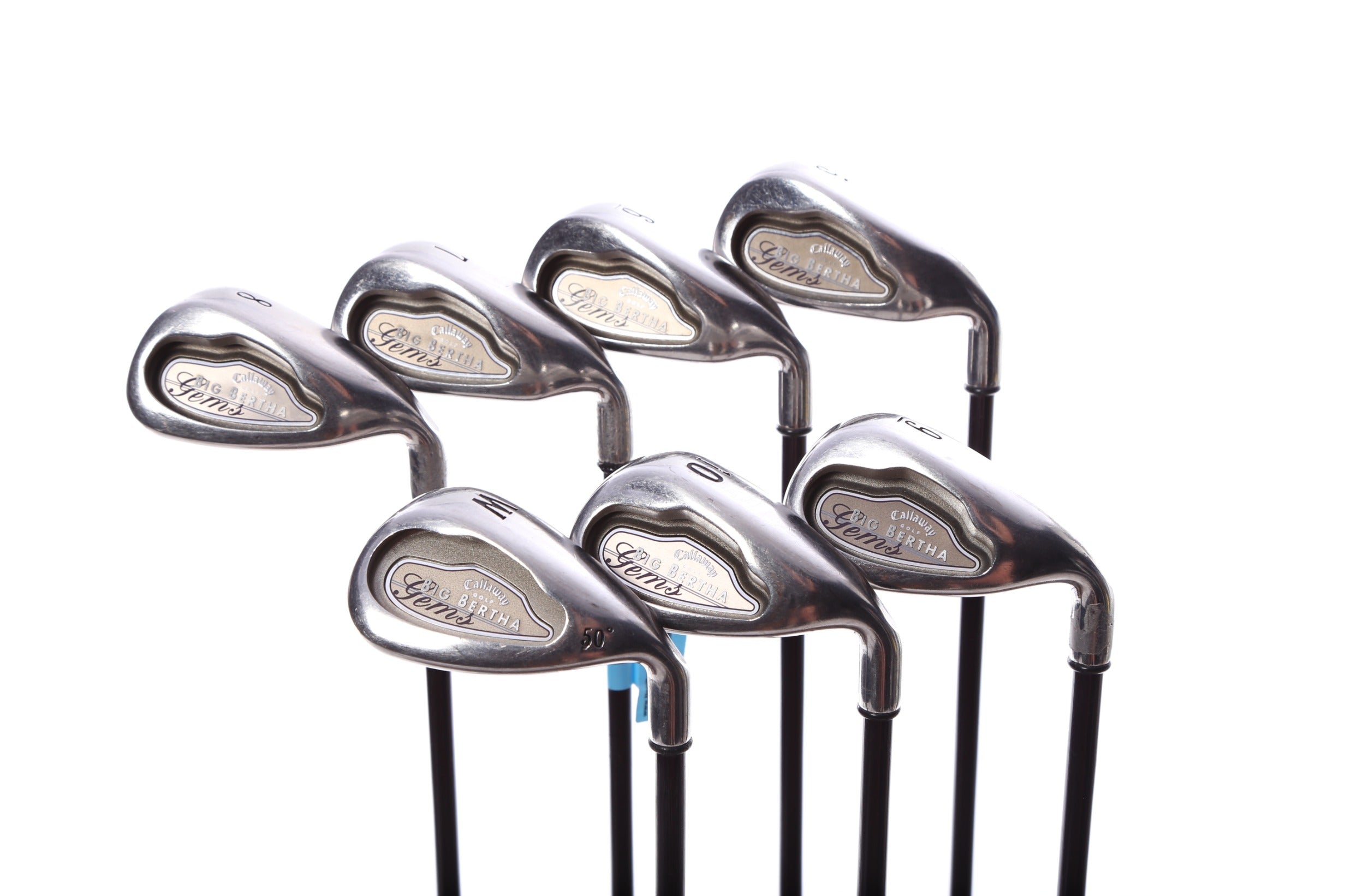 Used Callaway Big Bertha Gems Iron Set - Right Handed 5-PW, GW - Ladies Flex Graphite Shafts - Perfect for Women Golfers & Beginners on the Course
