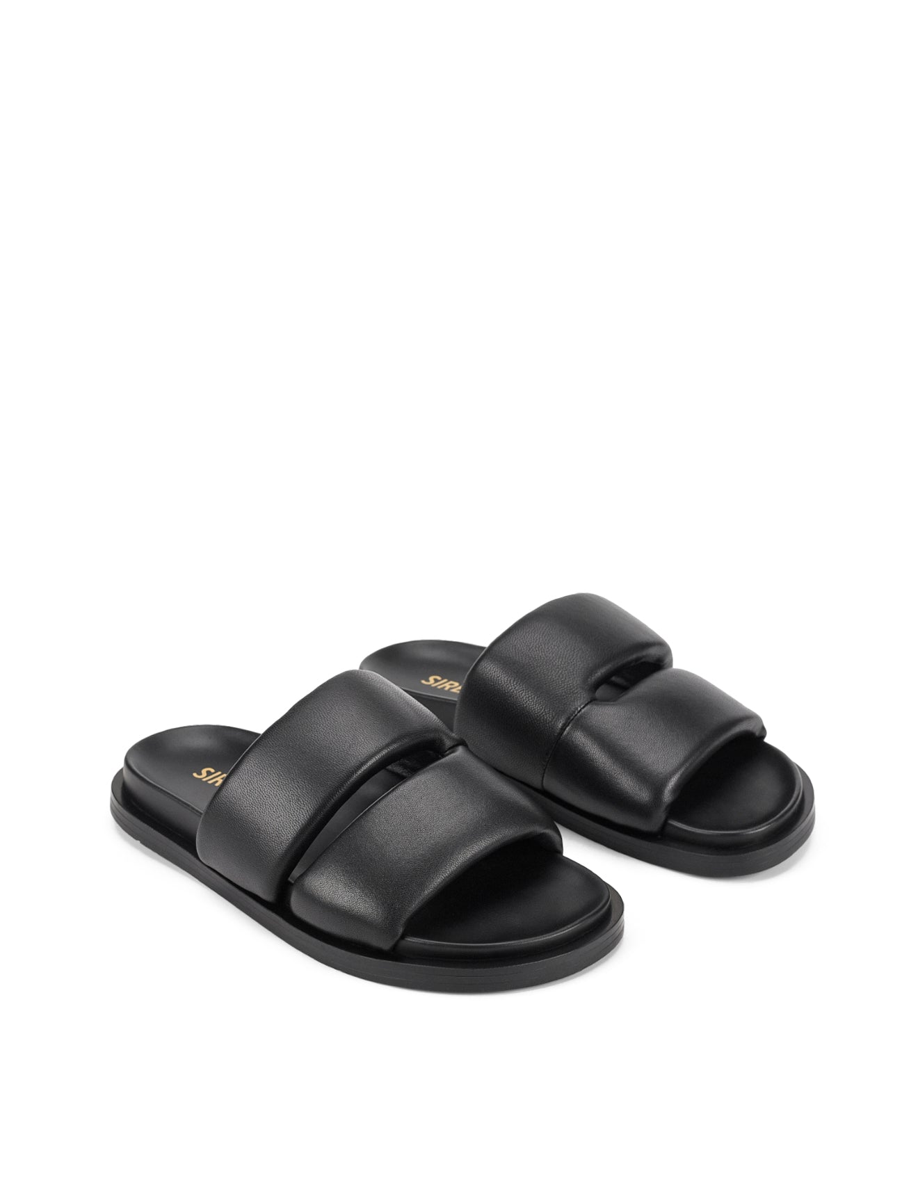 Lacey Footbed Sandals for Women - Black Leather Comfortable Summer Sandals with Arch Support | Perfect for Beach, Vacation, and Casual Outings