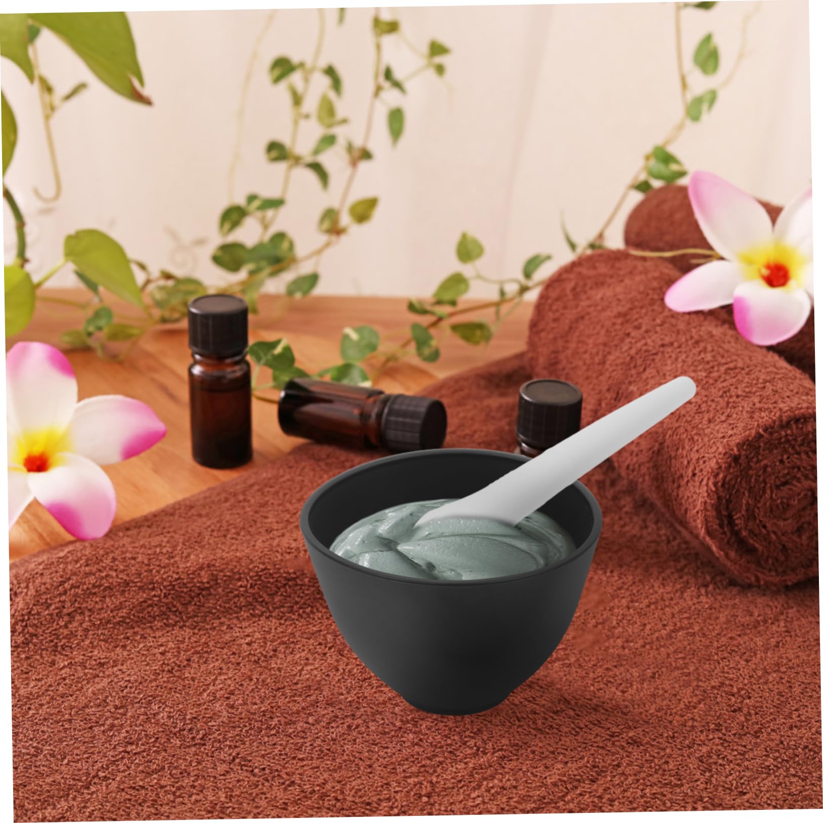 1 Set Black PP Silicone Facial Mask Mixing Bowl - DIY Skin Care Blender for Peel Off Masks, Facemask Application & Skincare Routine - Perfect for At-Home Spa, Beauty Treatments & Professional Salon Use