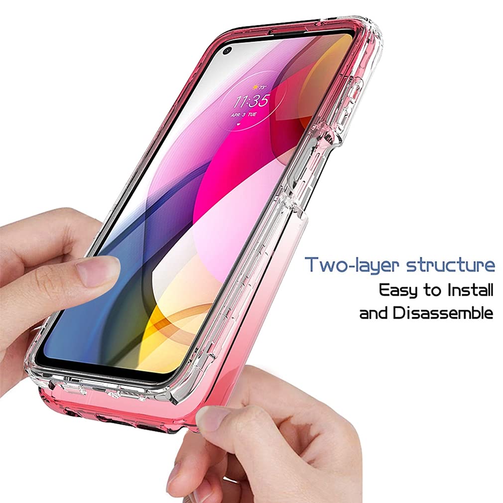 **Shockproof Clear TPU Case for Motorola Moto G Stylus 2021 (Red) - Full Body Protection, Flexible & Durable Cover (Not Compatible with 2020 Model) | Perfect for Everyday Use, Work & Travel**