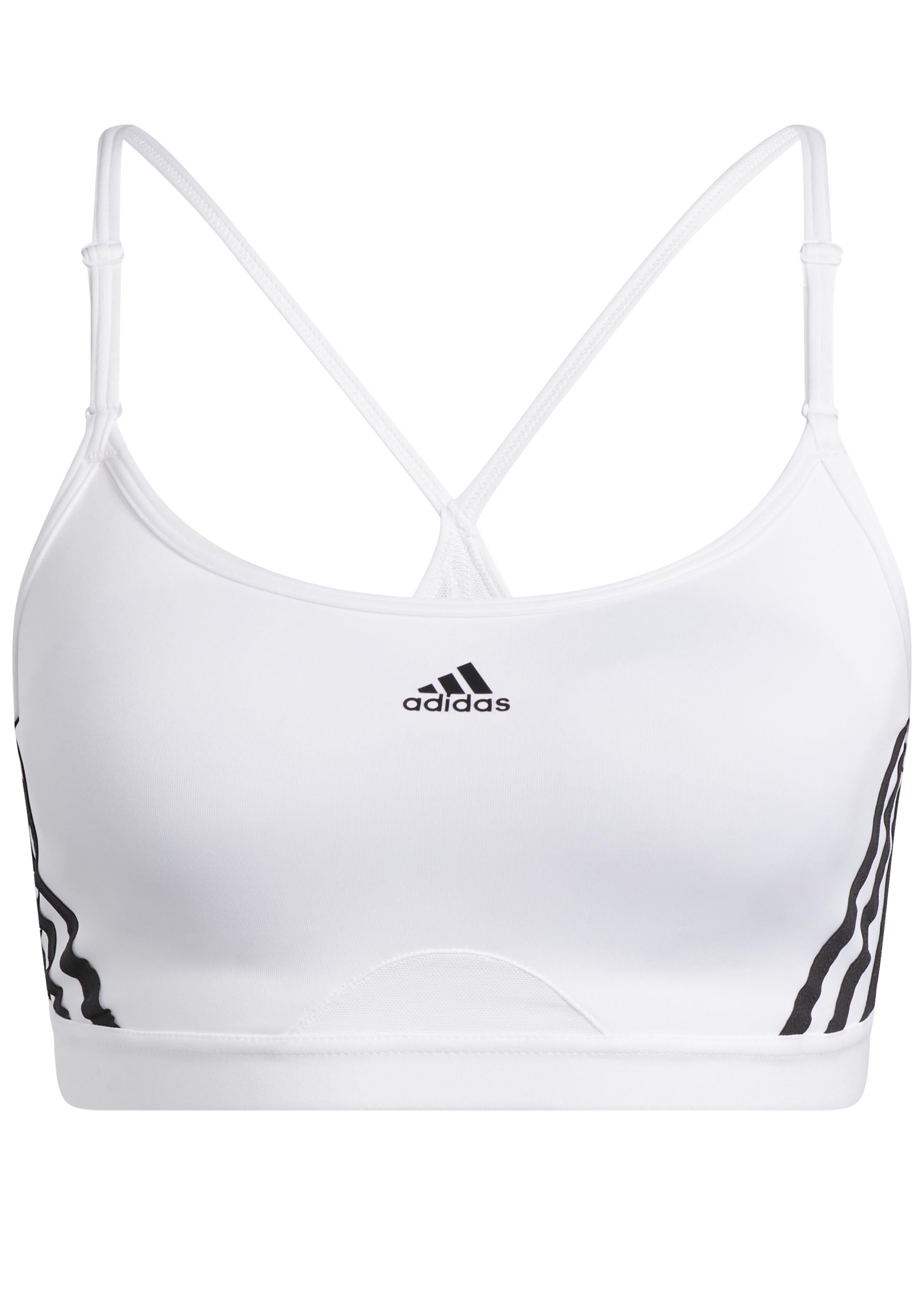Adidas Women's Aeroreact Training 3-Stripes Sports Bra HC7869 - High-Performance Workout & Gym Support for Running, Yoga, and Fitness