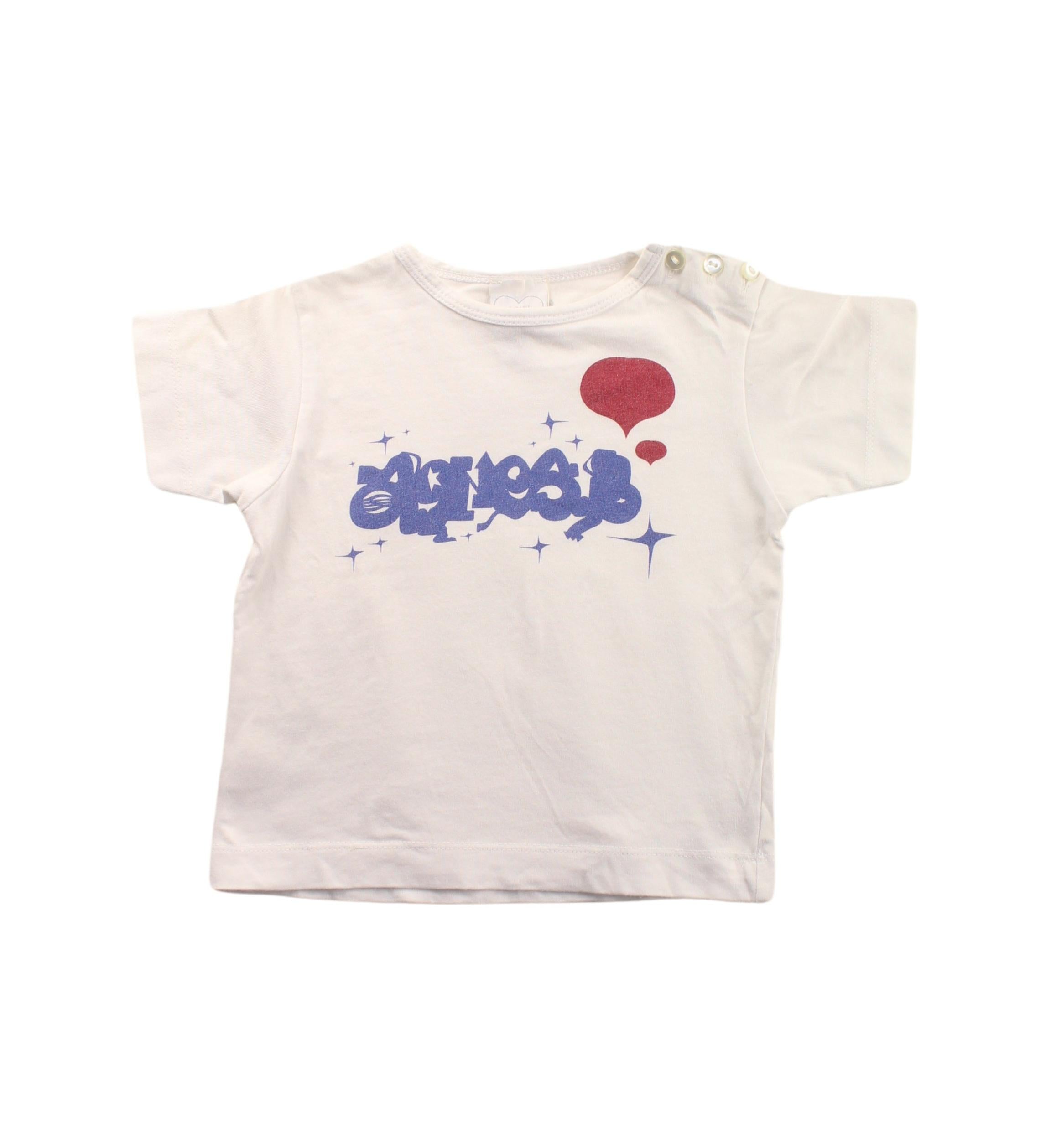 Agnes b. Baby Short Sleeve Cotton T-Shirt for Boys & Girls 6-12 Months - Soft Casual Outfit for Playtime & Daily Wear