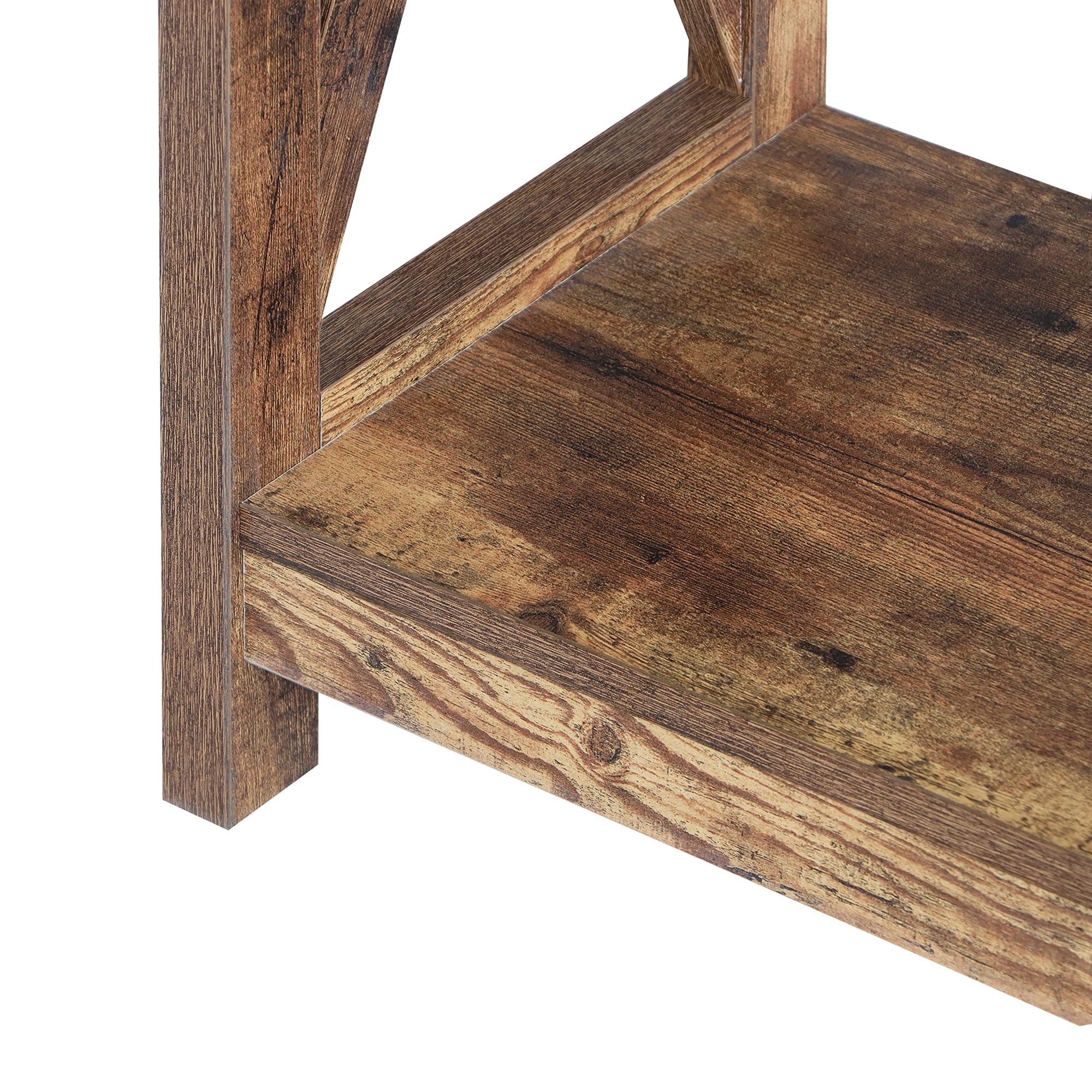 Rainbow Sophia Console Table - 39 Inch Modern Farmhouse Entryway Table with 2-Tier Storage, Rustic Wood Sofa Table for Living Room, Hallway & Bedroom Decor