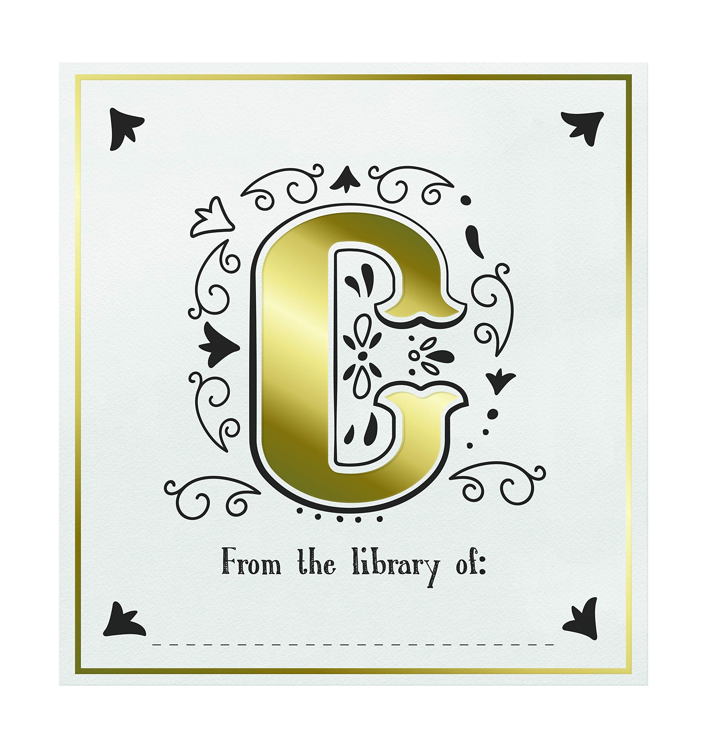 Personalized IF Letter Book Plates - Medium Size, Letter C for Kids' Books, DIY Scrapbooking & Home Decor Organization