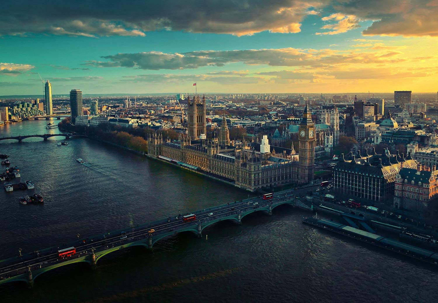 PigBangbang 300-Piece Jigsaw Puzzle - Colorful London Urban View Art on Premium Basswood (20.6''x15.1'') - Perfect for Family Game Night & Home Decor