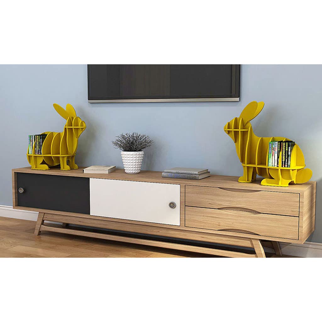 Animal Shaped Bookcase - Rabbit Bookshelf for Kids, Cute Floor Standing Book Storage Rack, Playroom & Children's Room Decor - Perfect for Nursery, Bedroom & Reading Nook Organization