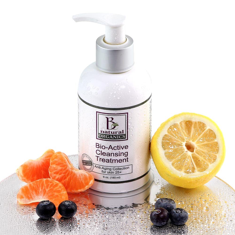 Be Natural Organics Bio-Active Cleansing Treatment - Organic Face Wash for Acne & Sensitive Skin | Deep Cleansing, Hydrating & Gentle Formula for Daily Skincare Routine