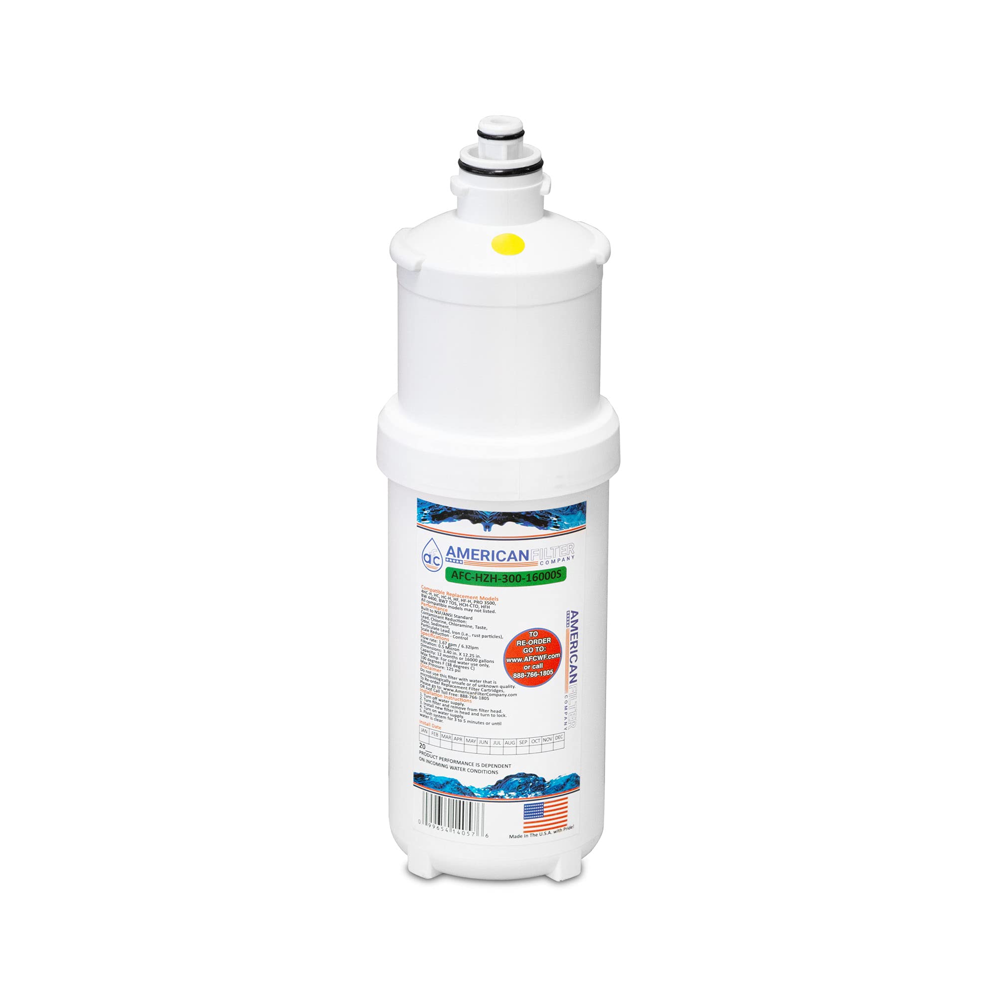 AFC-HZH-300-22000SK Water Filter Replacement - Compatible with Hoshizaki HF-H Food Service Filter | Made in USA | New Model AFC-HZH-16000S | For Commercial Ice Machines & Beverage Dispensers