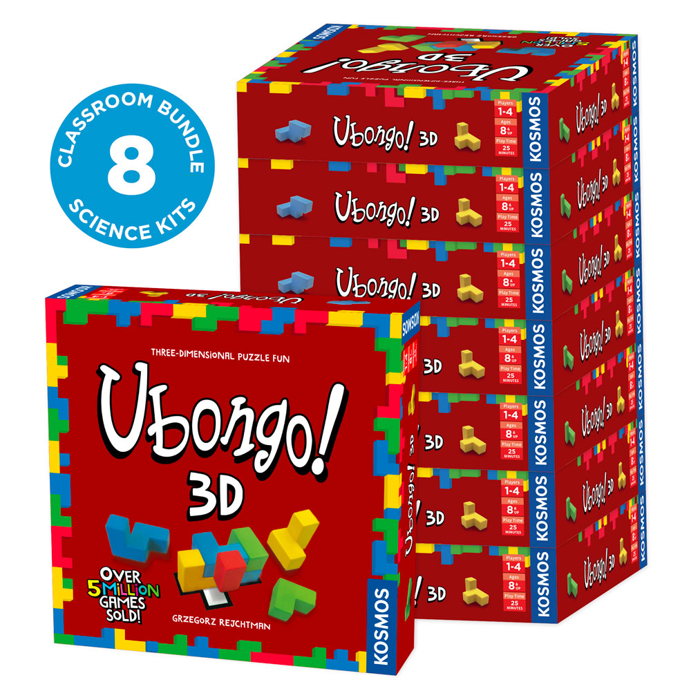 Ubongo 3D Puzzle Classroom Bundle - 8 Pack Educational STEM Building Blocks for Kids | Perfect for School Activities, Team Building & Creative Learning