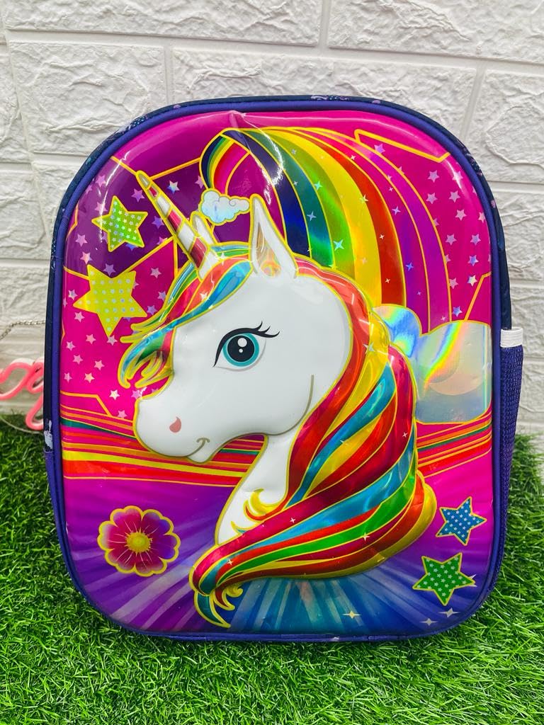 Paaroots Unicorn 3D Hardtop Backpack for Kids - Cute School Bag for Preschool Girls & Boys, Durable Bookbag for Nursery & Kindergarten - Perfect Gift for Toddlers (Ideal for School, Daycare & Travel Adventures)