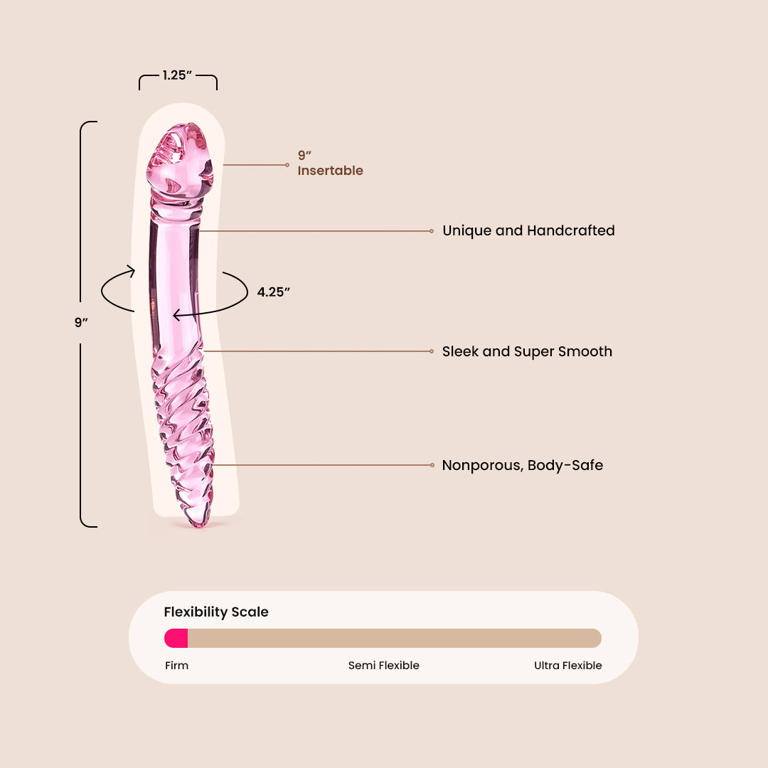 Icicles No. 57 Glass Dildo - Premium Handmade Glass Adult Toy for Women & Couples - Perfect for Sensual Play & Temperature Play in the Bedroom