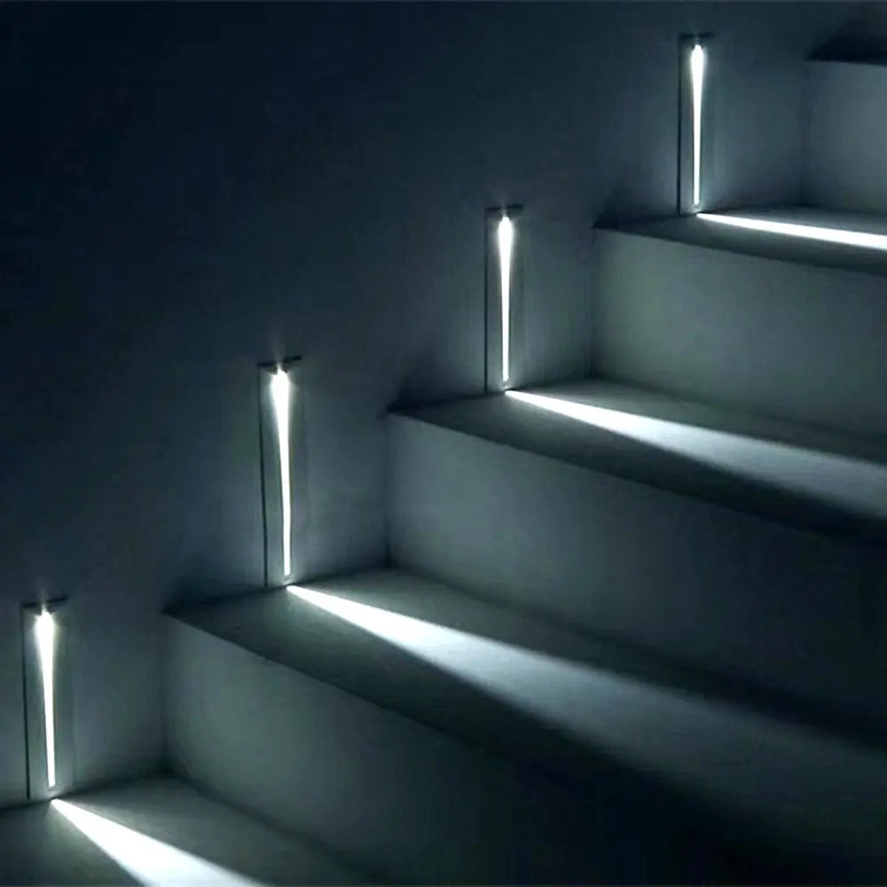 Energy-Efficient LED Stair Lights for Indoor & Outdoor Staircase Wall Decor - Perfect for Home, Garden, and Pathway Lighting