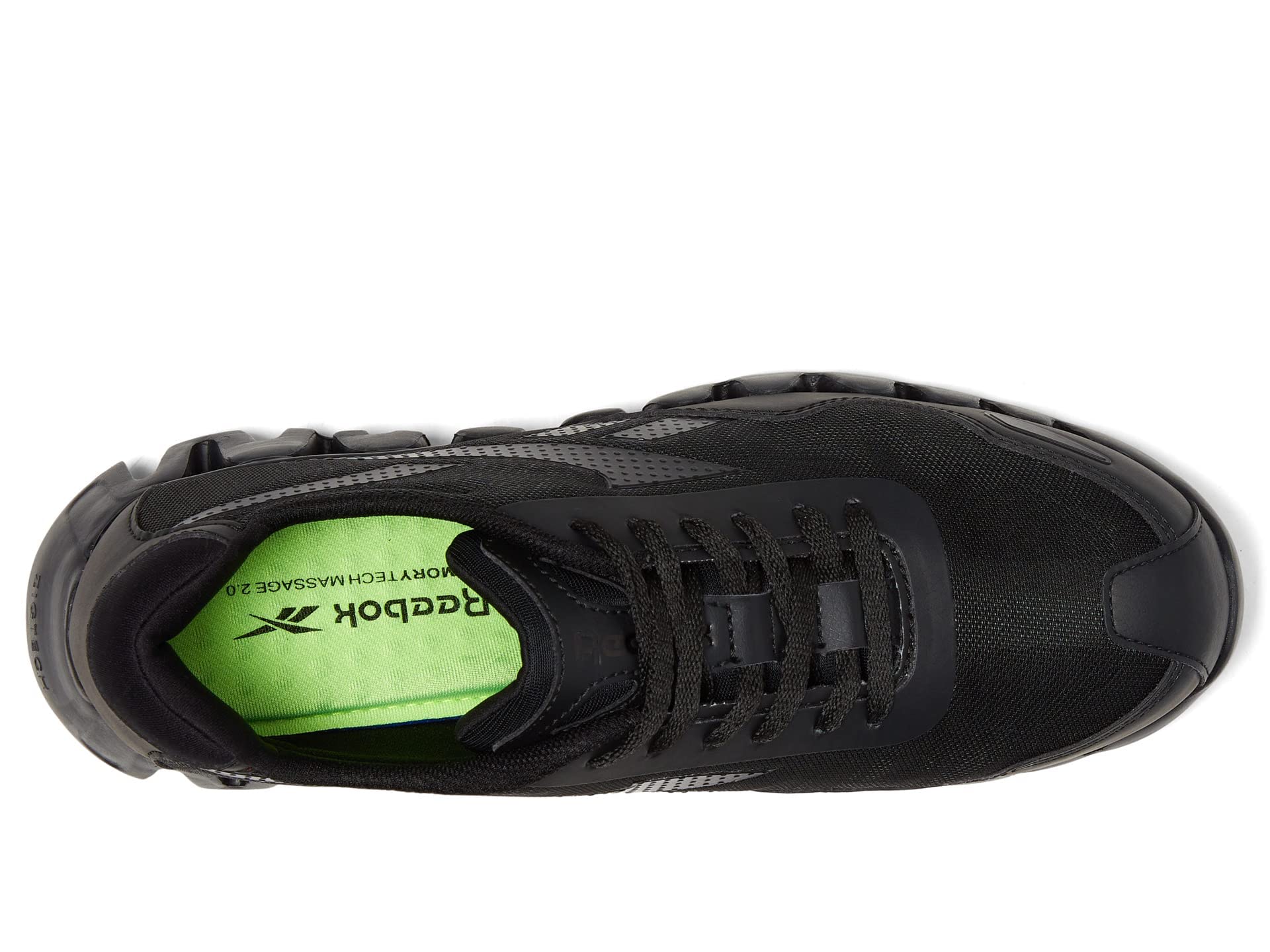 Reebok Men's RB3019 Zig Pulse Composite Toe Work Safety Shoes - Black | Slip Resistant & Comfortable for Construction, Warehouse & Industrial Work