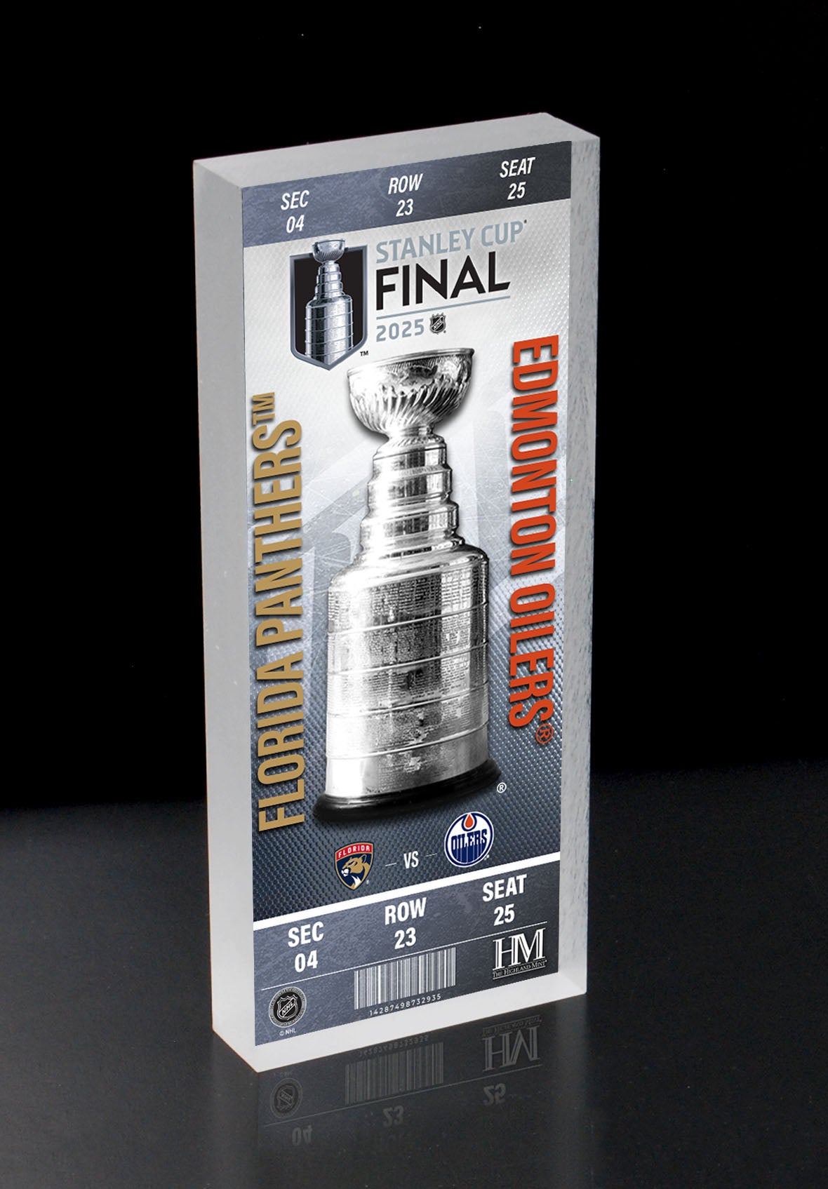 2025 NHL Stanley Cup 3D BlockArt - Edmonton Oilers vs Florida Panthers Hockey Game Collectible | Perfect for Sports Fans, Man Cave Decor & Hockey Memorabilia Collection