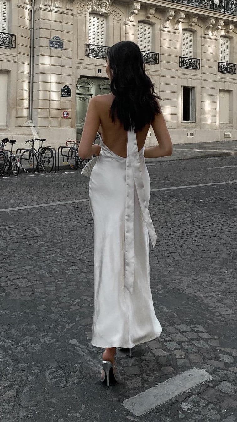 Amalia Maxi Dress in Champagne - Elegant Long Flowy Dress for Women, Perfect for Weddings, Parties & Summer Vacations