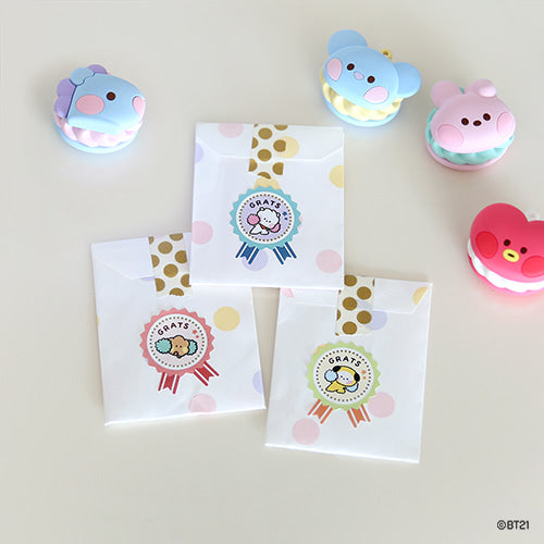 BT21 Mini Removable Gift Stickers - Shooky Cute Cartoon Decals for DIY Crafts, Scrapbooking, Laptop & Phone Decorations